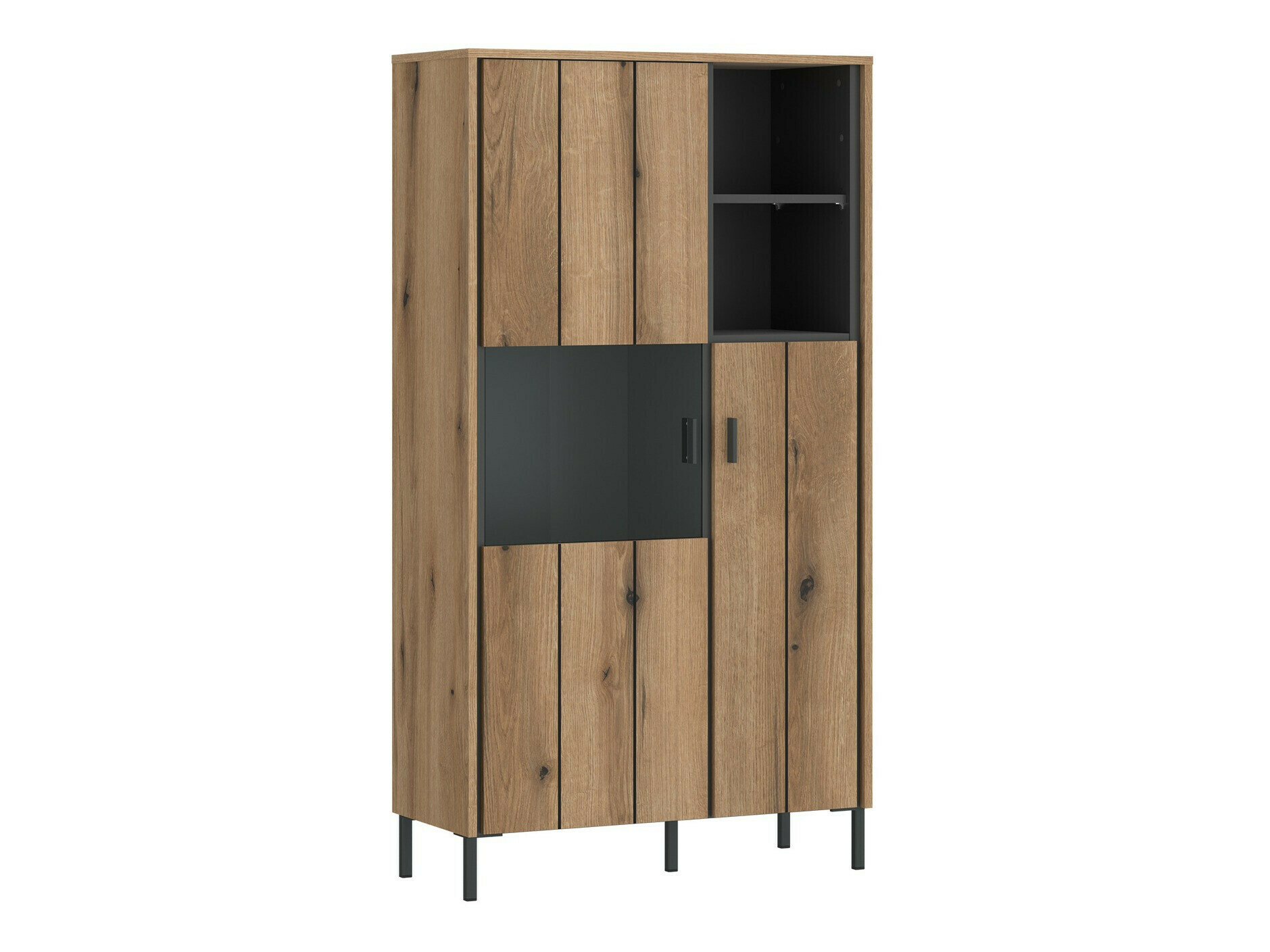 Boekenkast Morelmi 108 (Antraciet + Eiken)