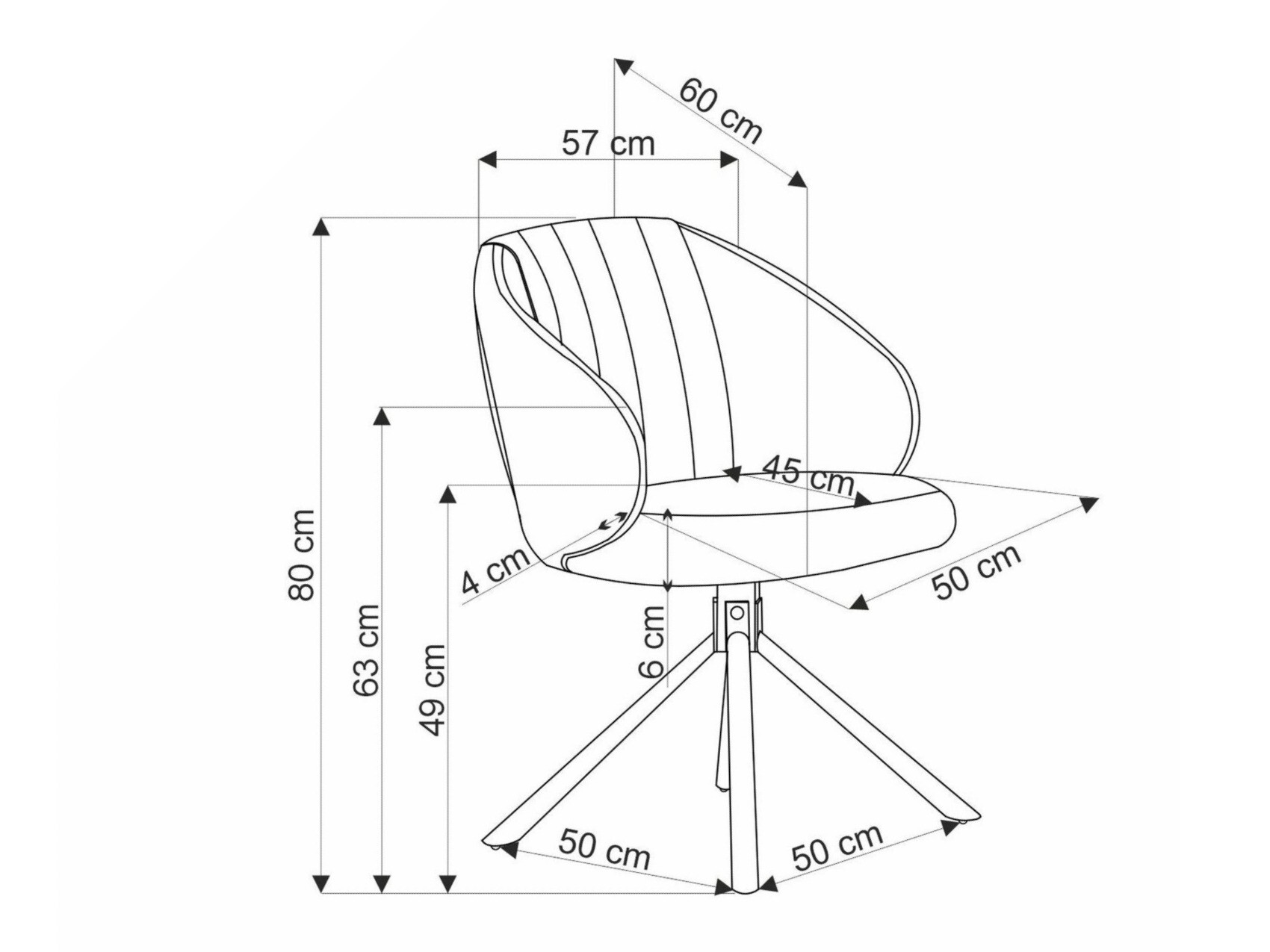 Stoel Houston 1871 (Cappuccino)
