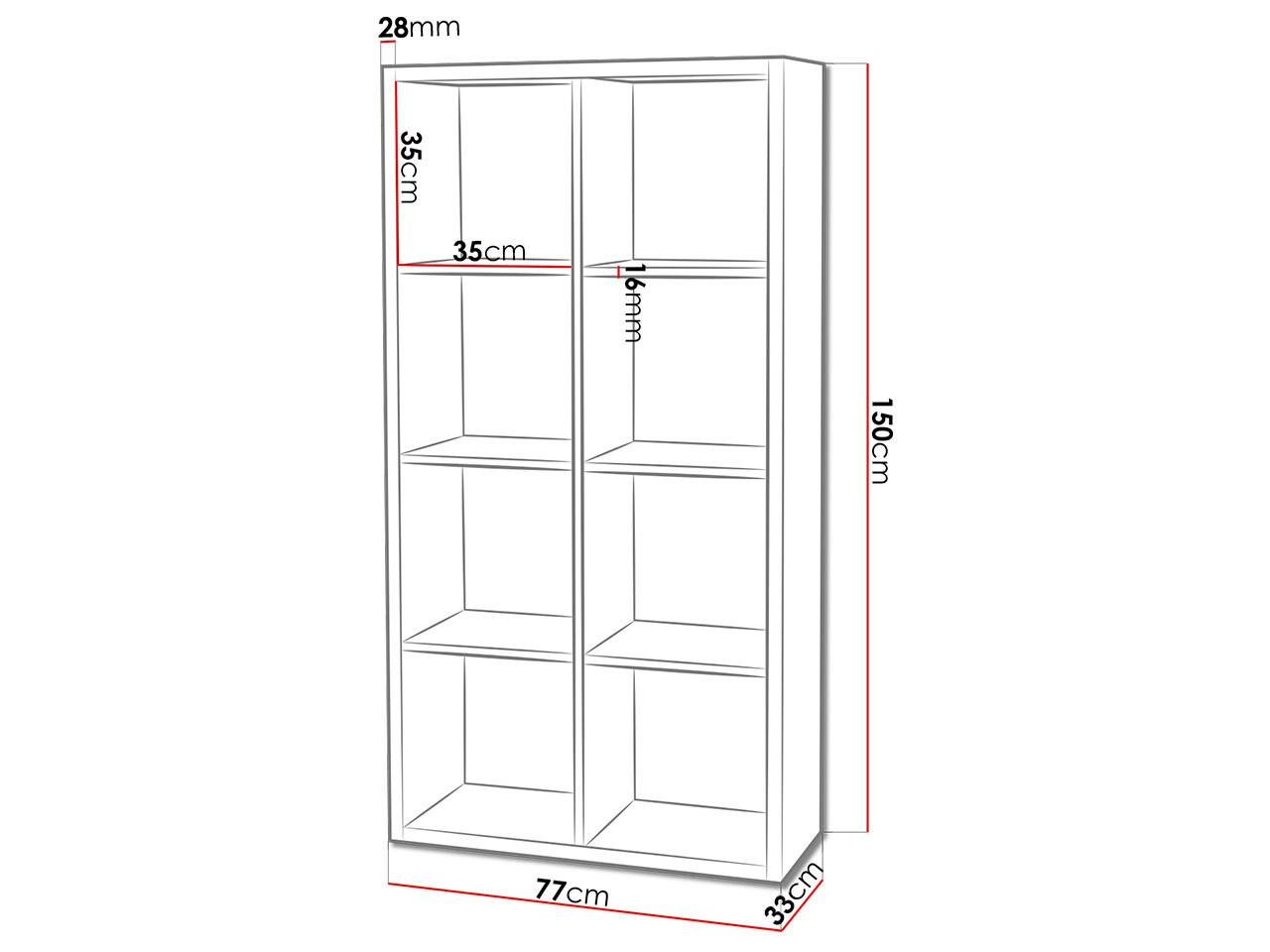 Boekenkast Levnova 104 (Sonoma eik)