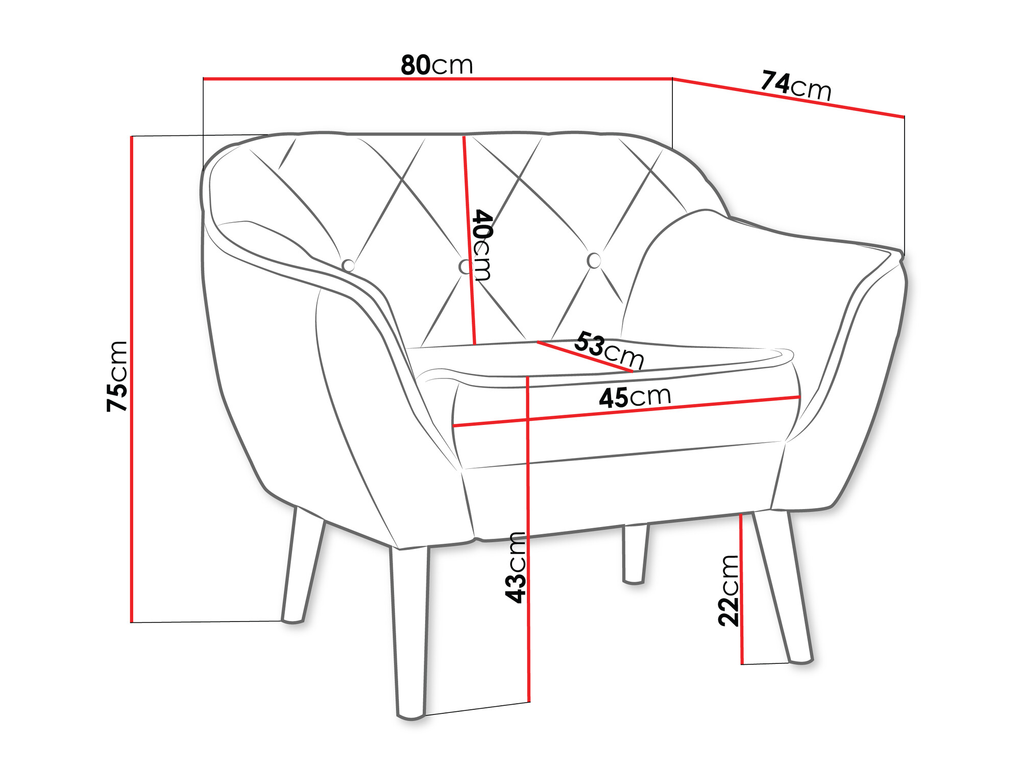 Fauteuil Glenview 108 (Paros 05)