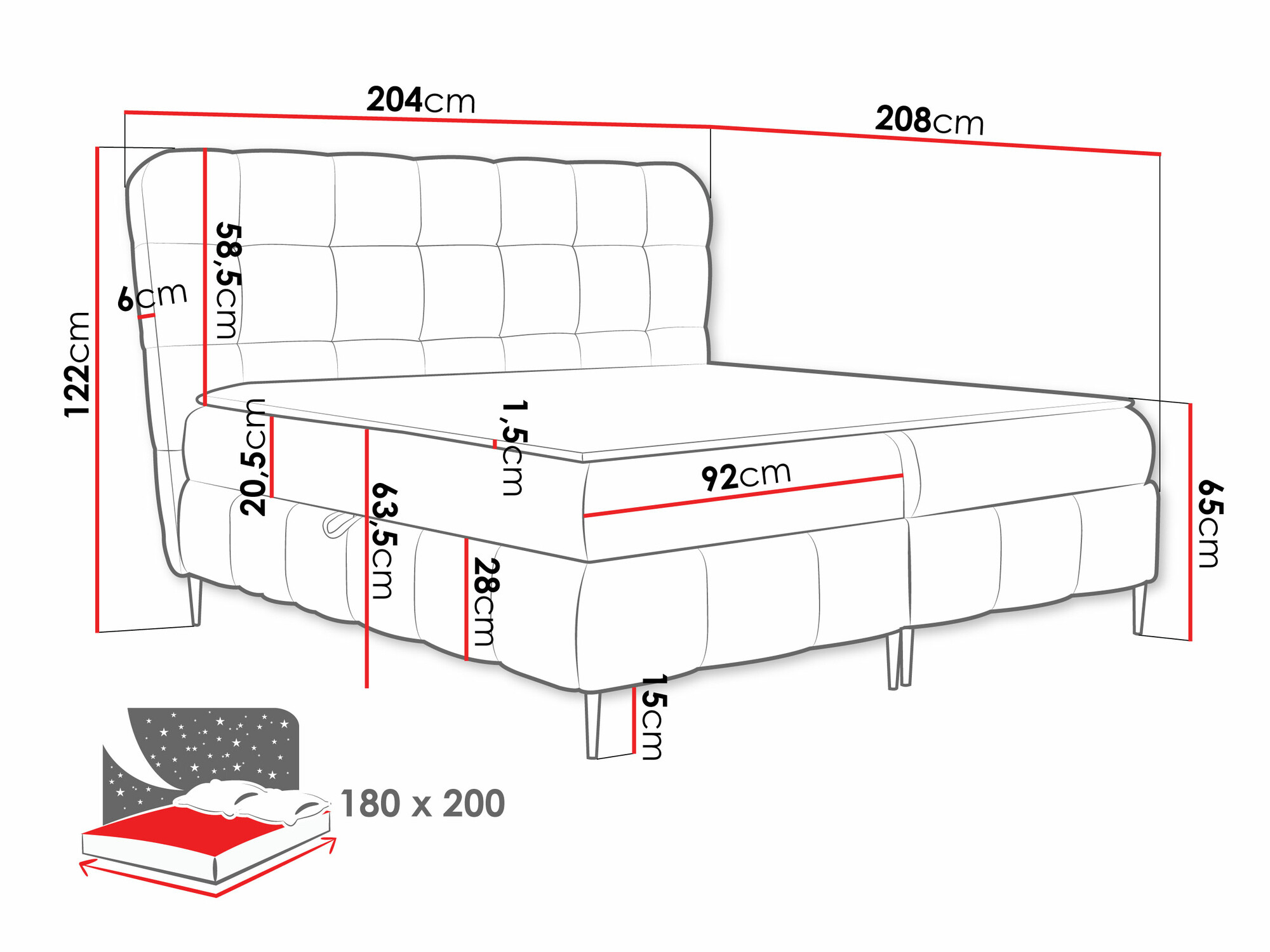 Boxspring Musica (Freya 210.23)