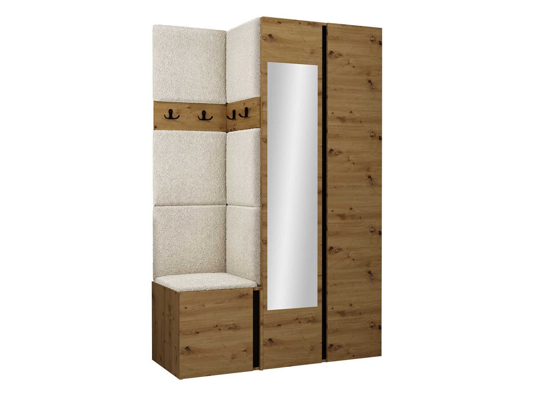 Gangmeubelset Pinis XXVI (Artisan eiken + Zwart)