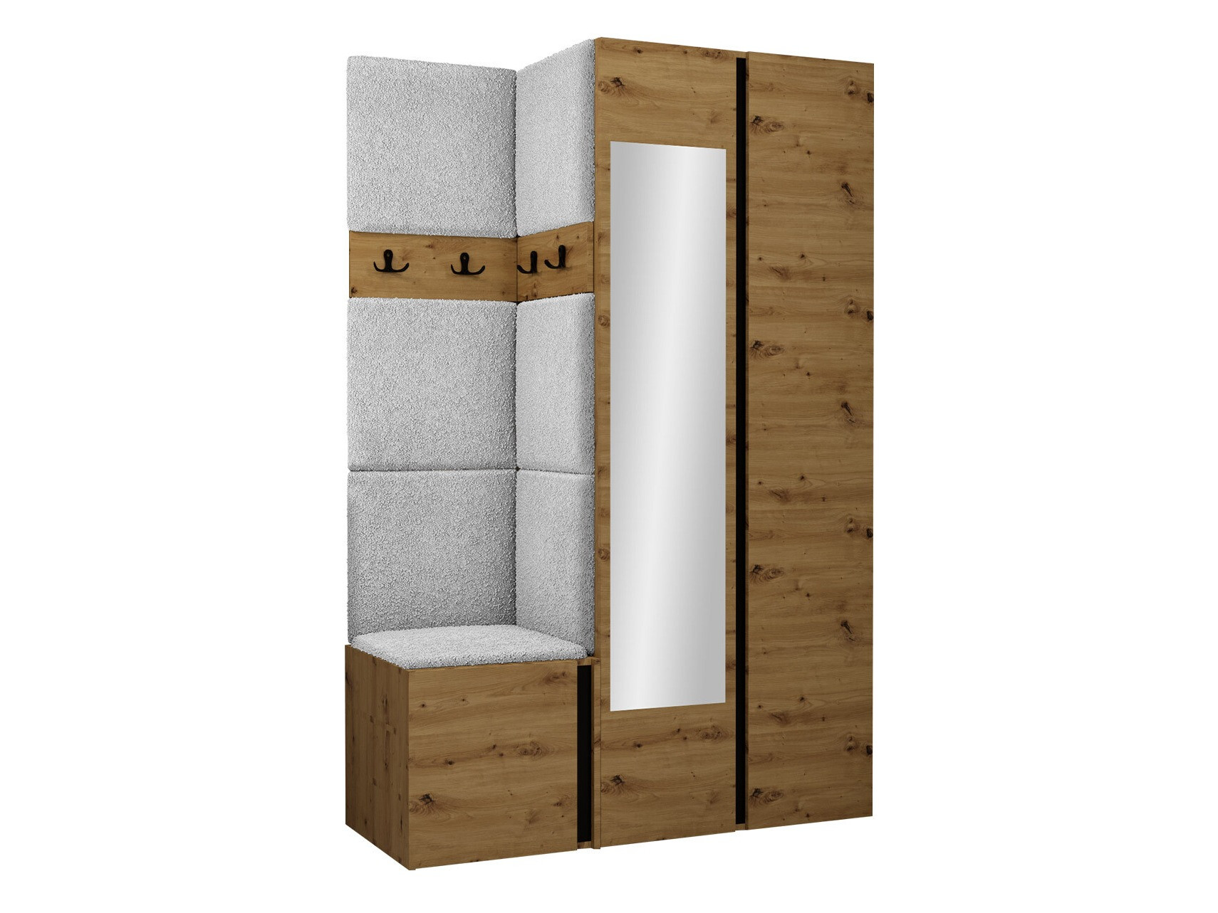 Gangmeubelset Pinis XXVI (Artisan eiken + Zwart)