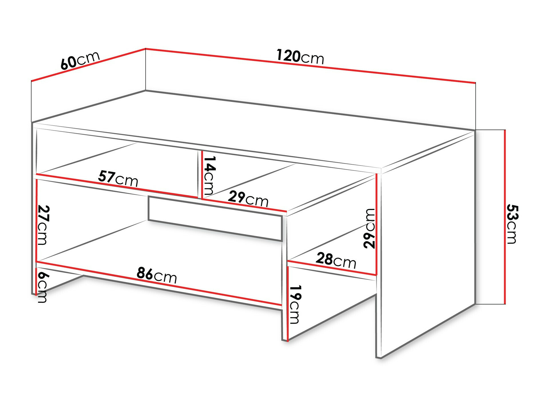 Salontafel Fivfivi 100