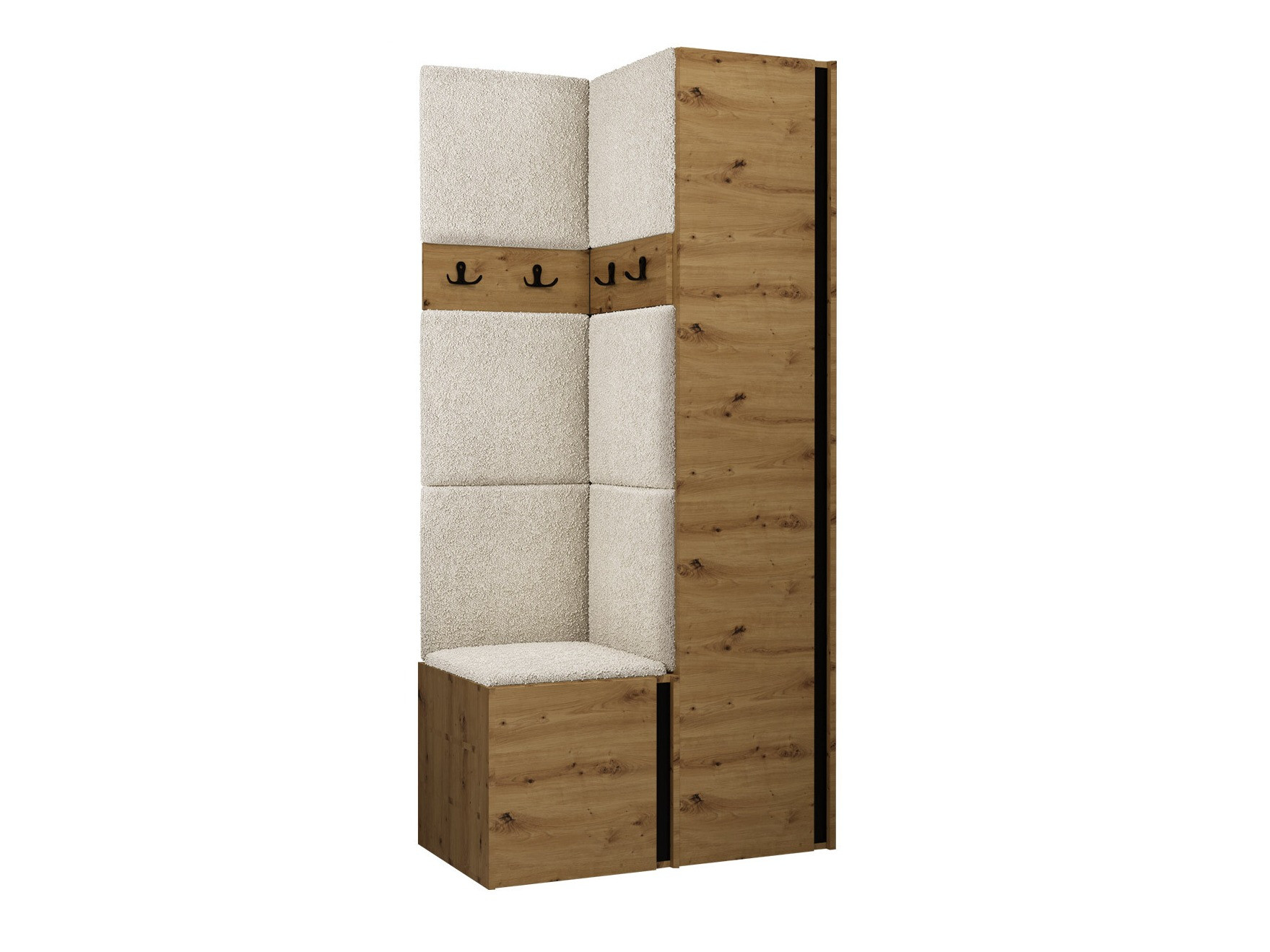 Gangmeubelset Hartford 348 (Artisan eiken + Zwart)