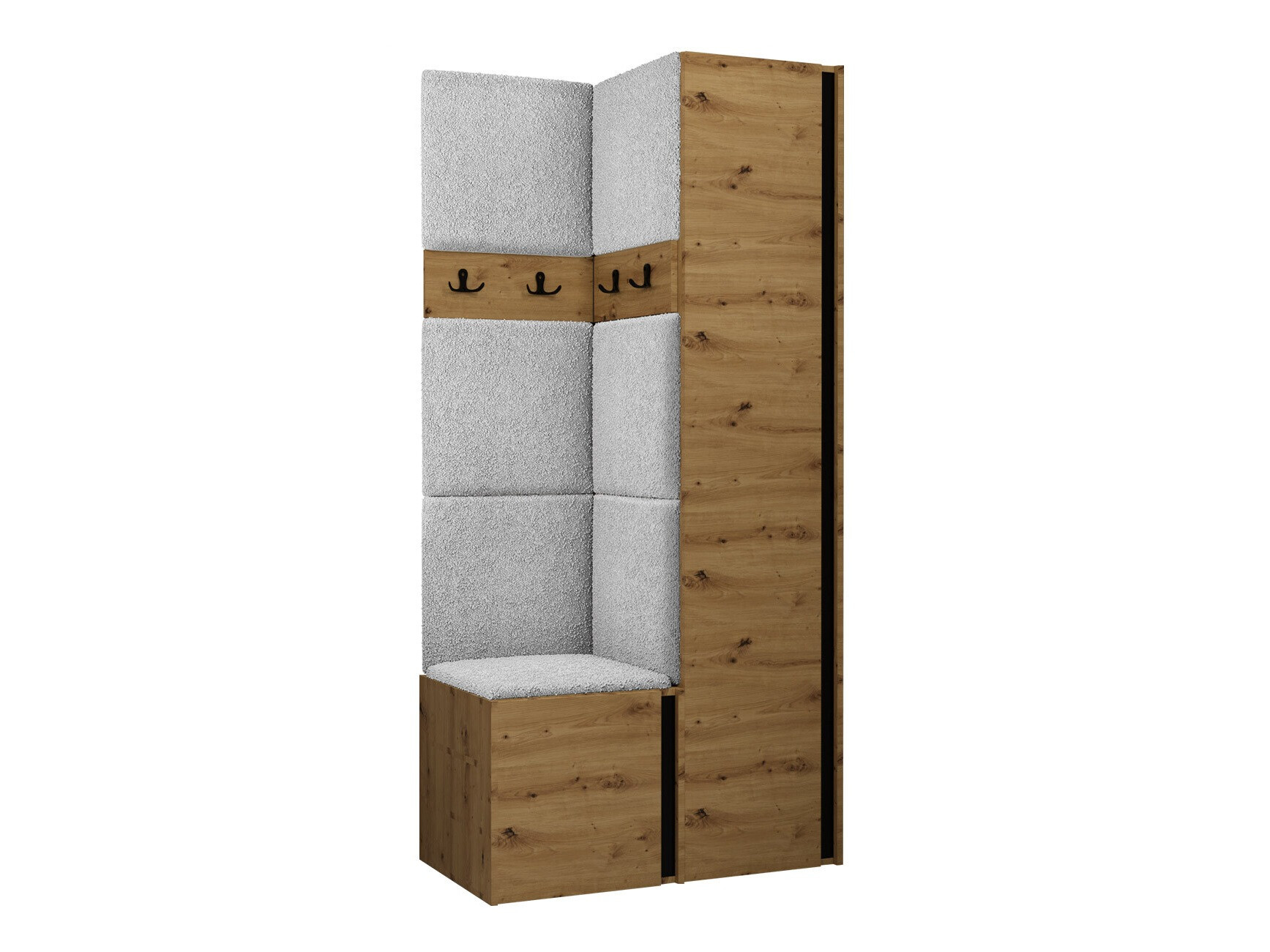 Gangmeubelset Pinis XXIV (Artisan eiken + Zwart)