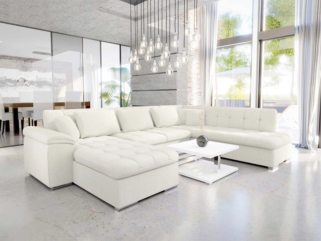 Hoekbank Comfivo Gemma V (Boucle Baloo 2073)
