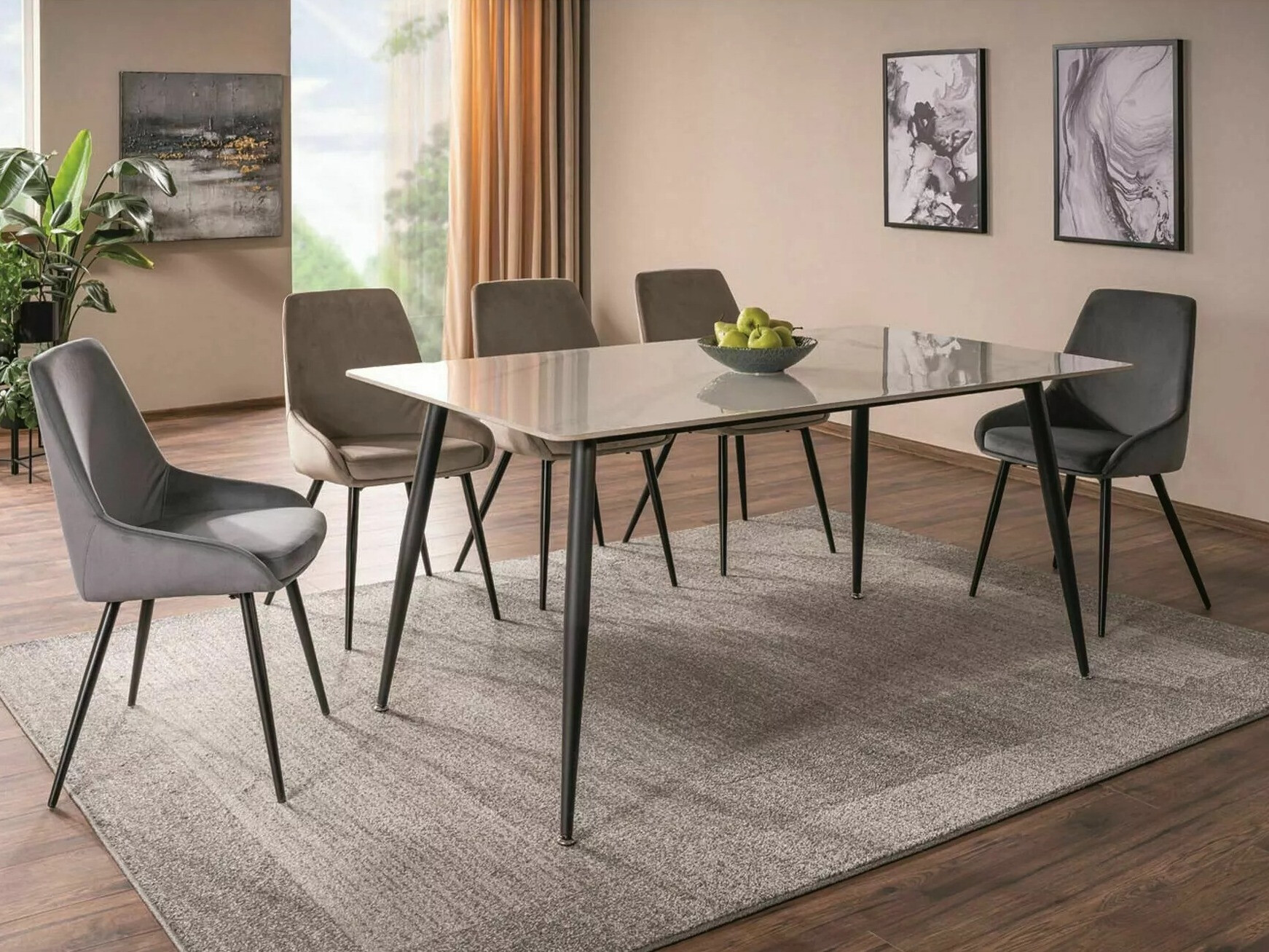 Tafel Detroit 803 (Wit marmer)