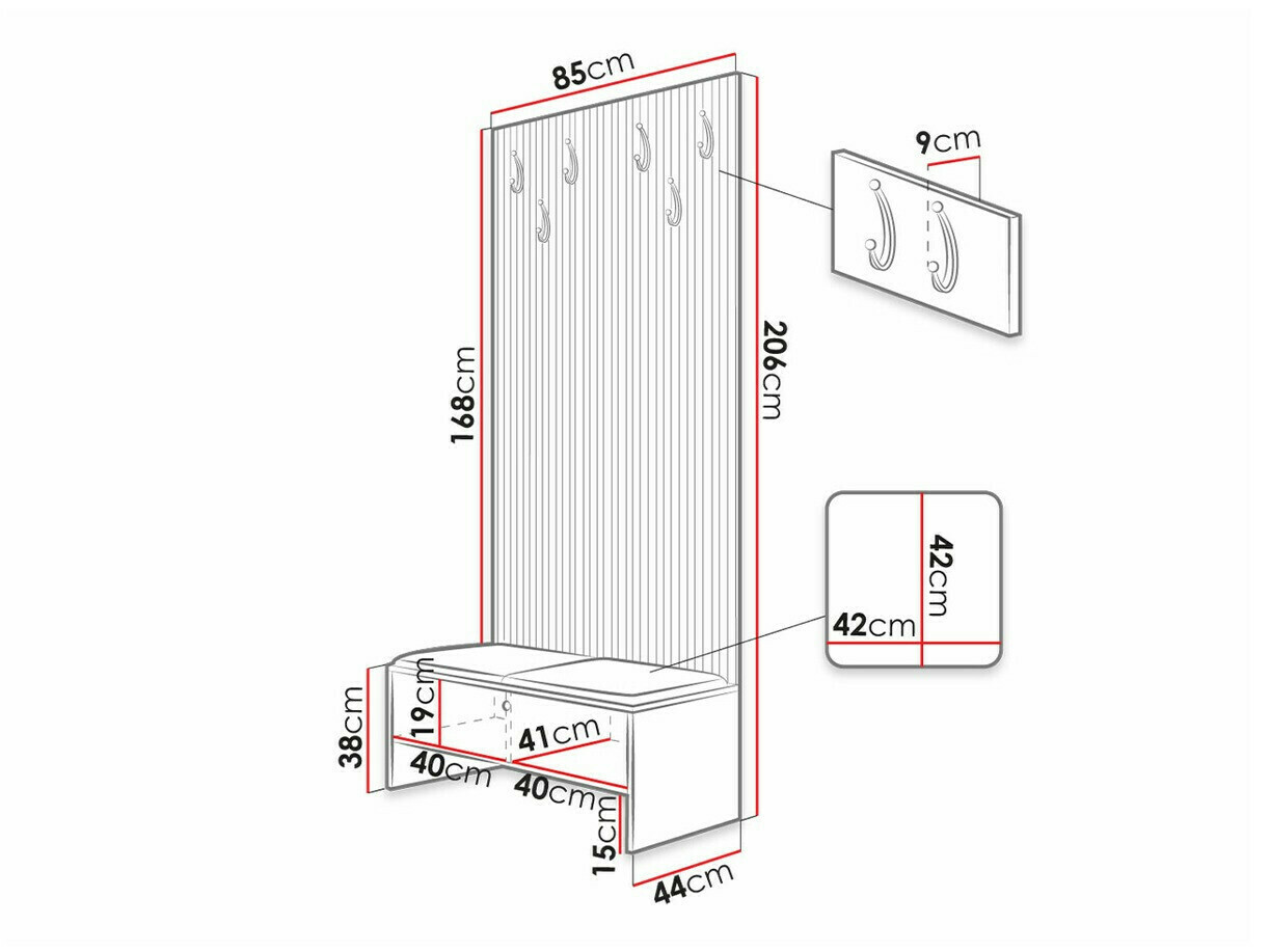 Gangmeubelset Hartford 321 (Abriamo 3)