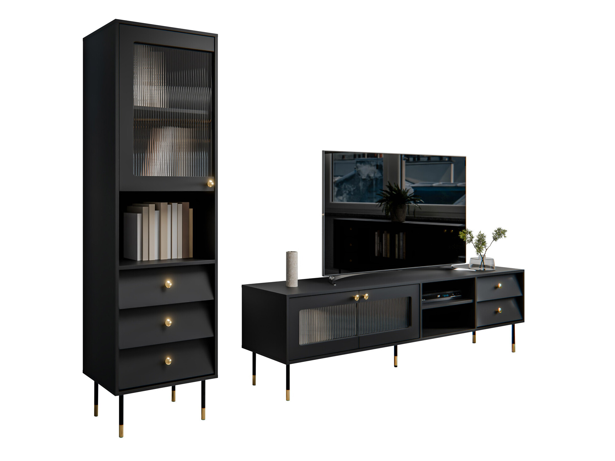 Woonkamerset Feletri 109 (Zwart)