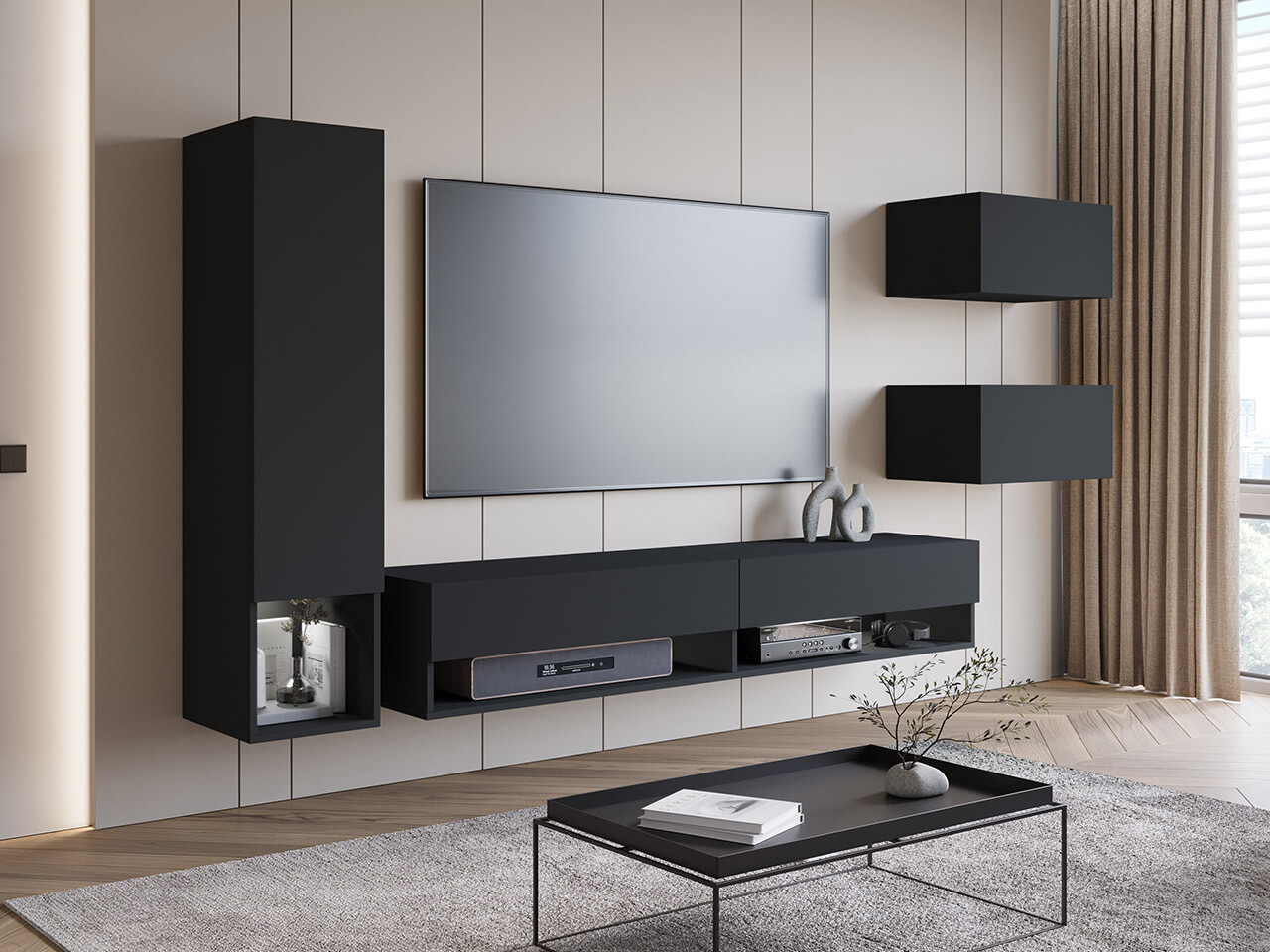 Woonkamerset Sarasota 124 (Grafiet)