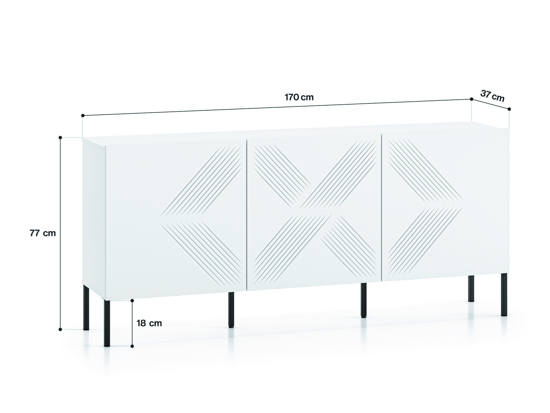 Dressoir Dorferi 102 (Zwart)