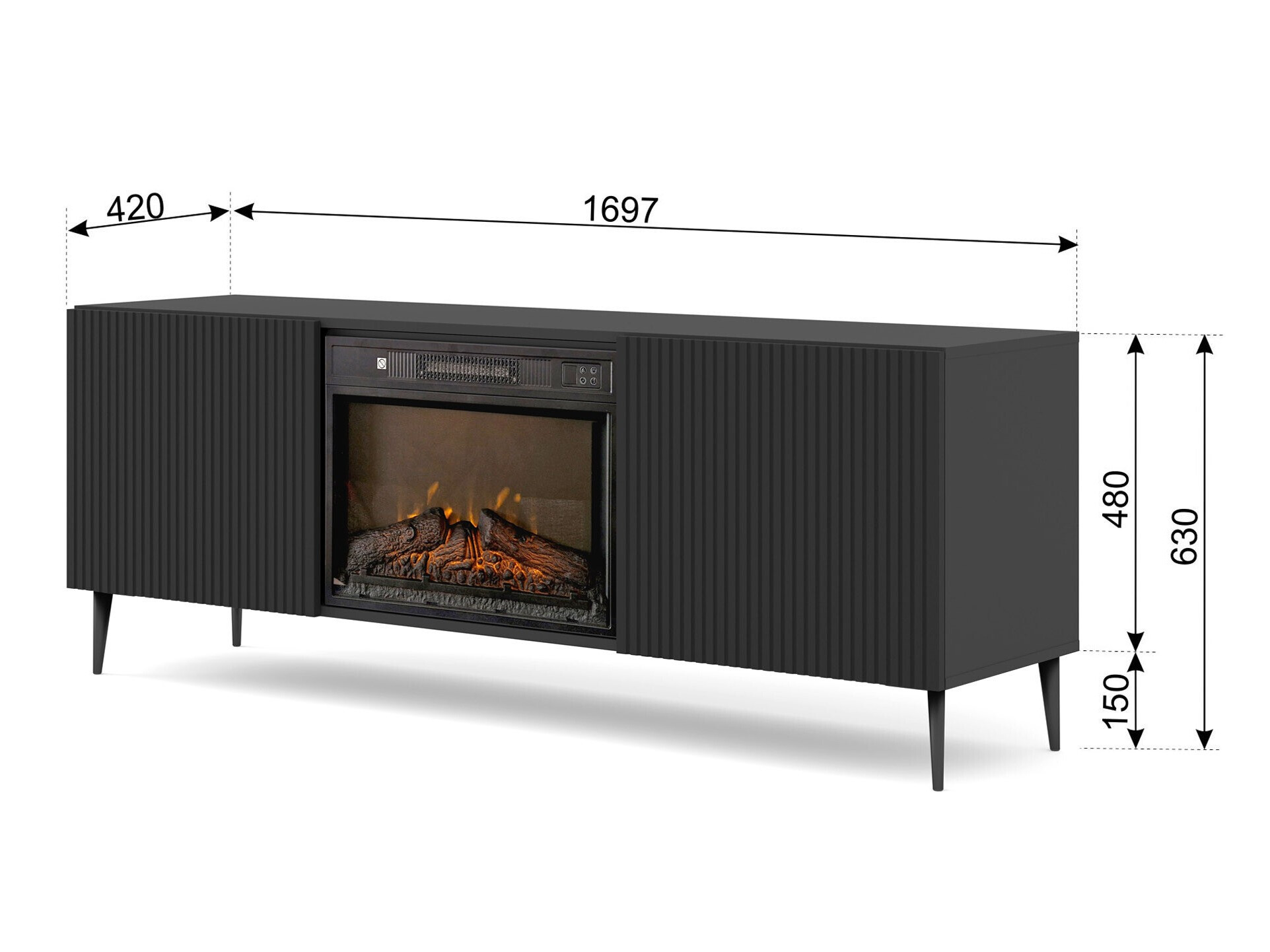 Dressoir Talsalu 111 (Zwart)