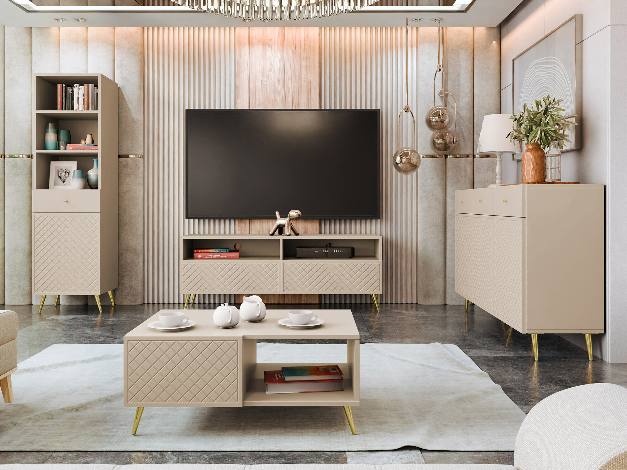 TV-meubel Comfivo Nuromo 112 (Beige)