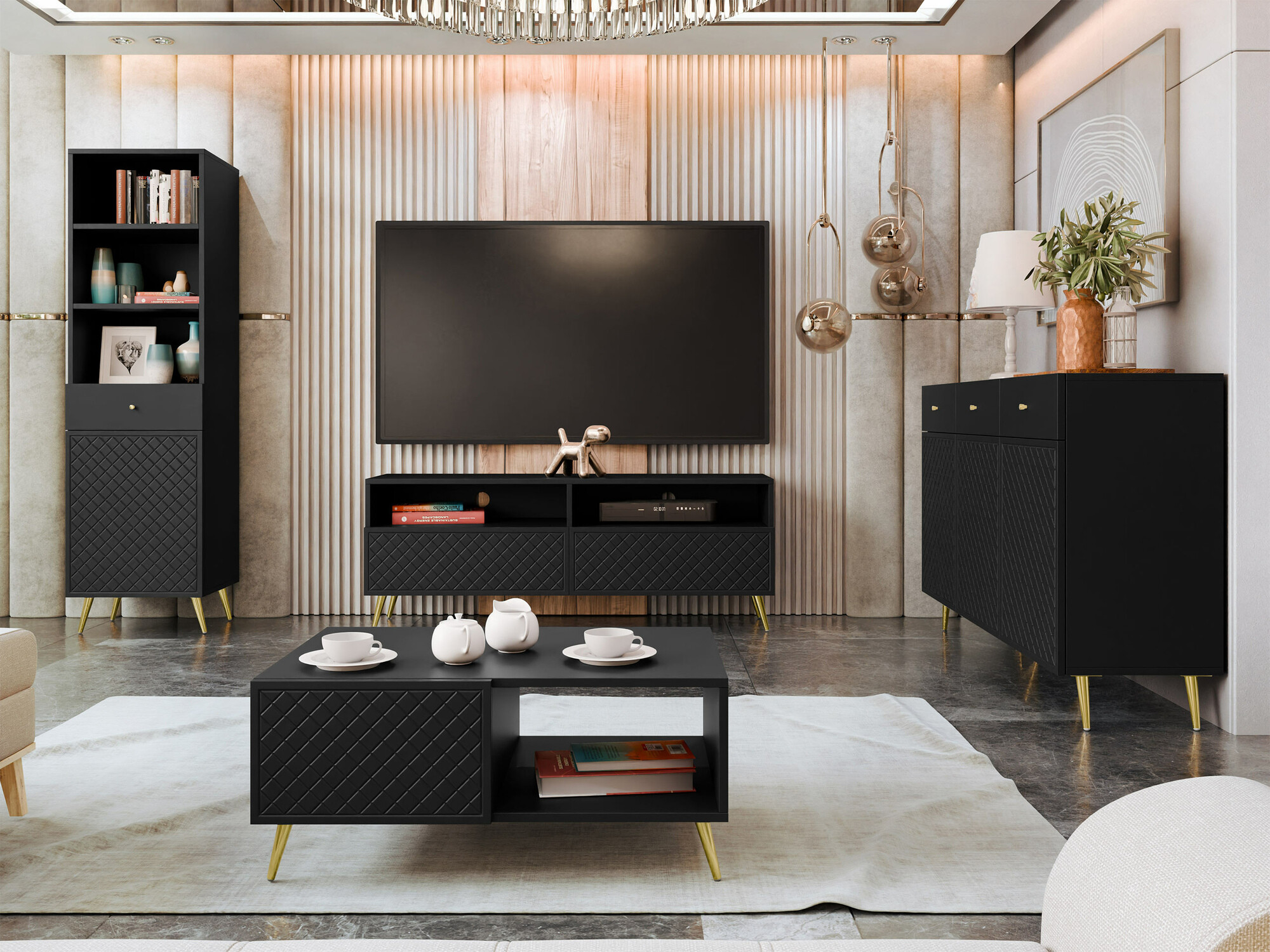 TV-meubel Comfivo Nuromo 112 (Zwart)