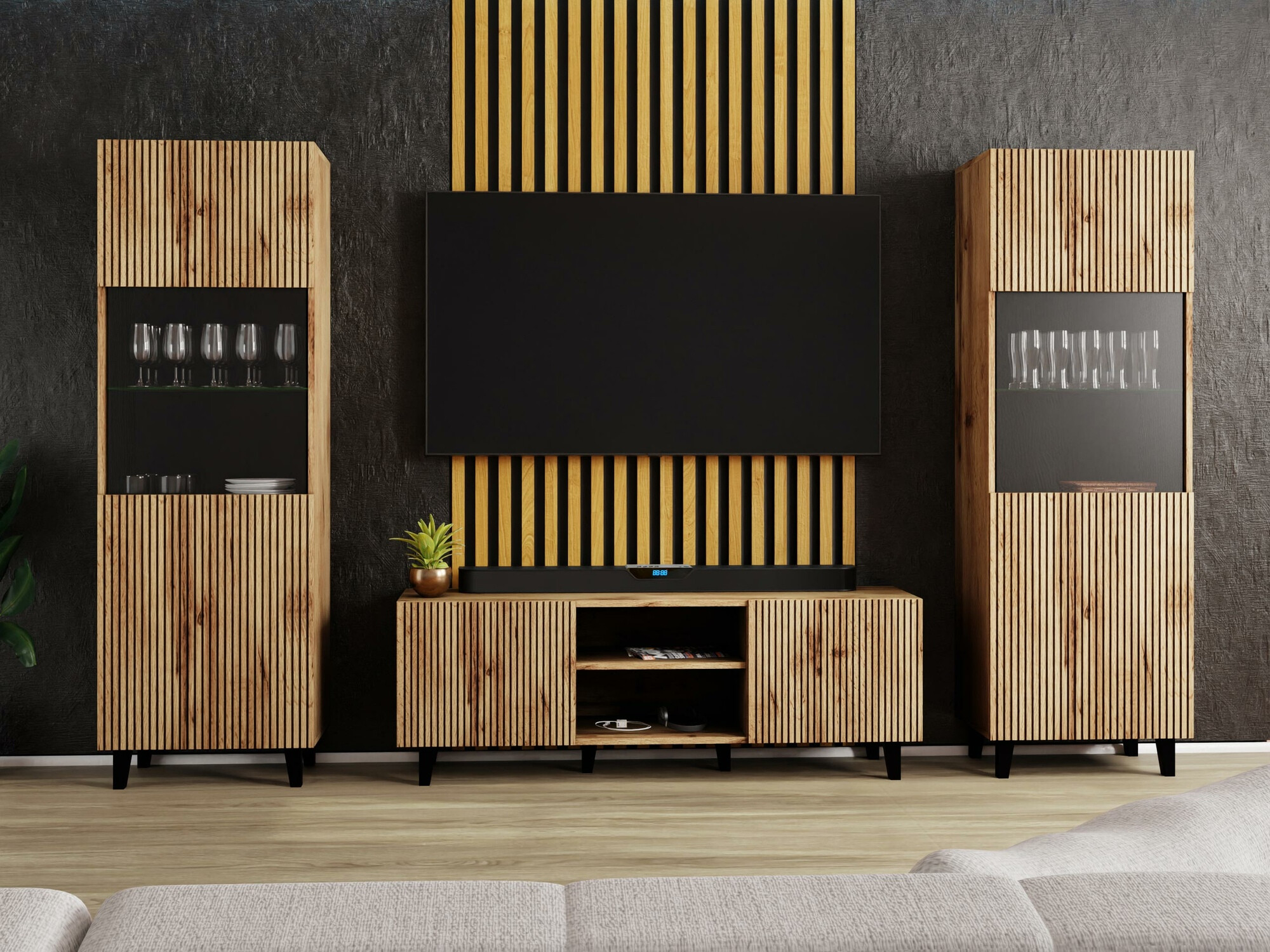 Woonkamerset Remeta 110 (Wotan eik)