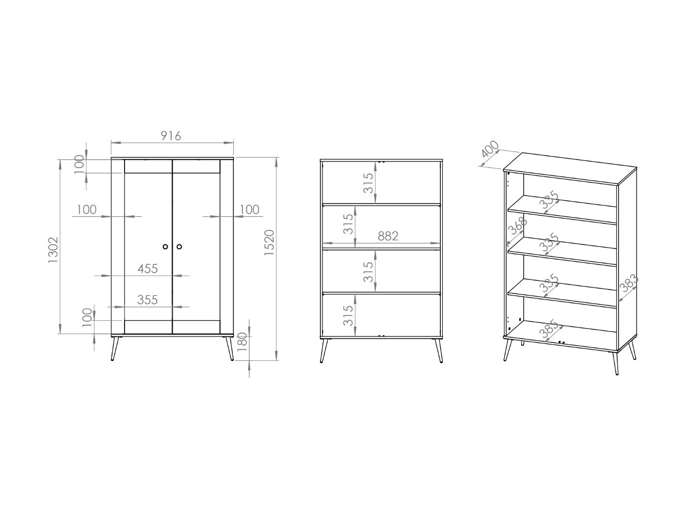 Boekenkast Odenovu 102