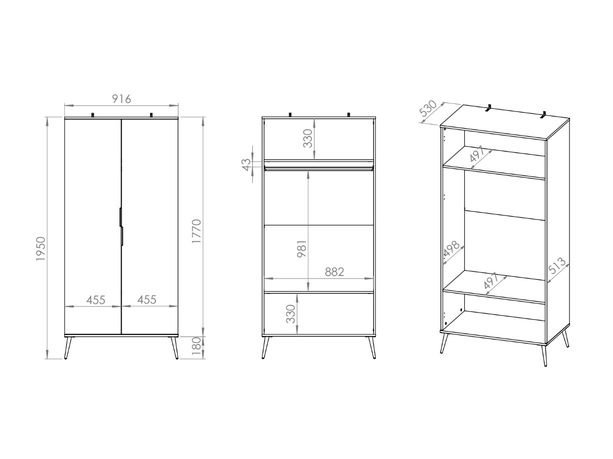 Kledingkast Odenovu 100