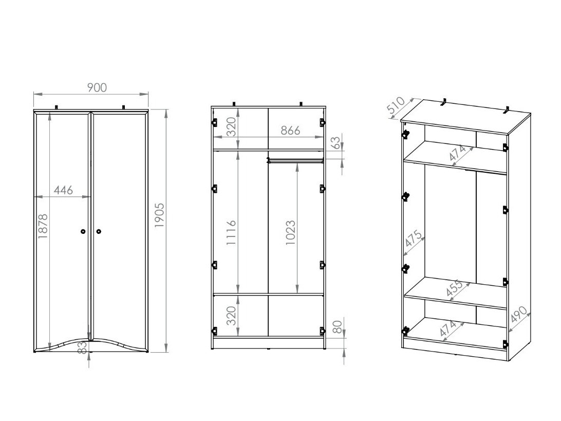 Kledingkast Romlevo 107