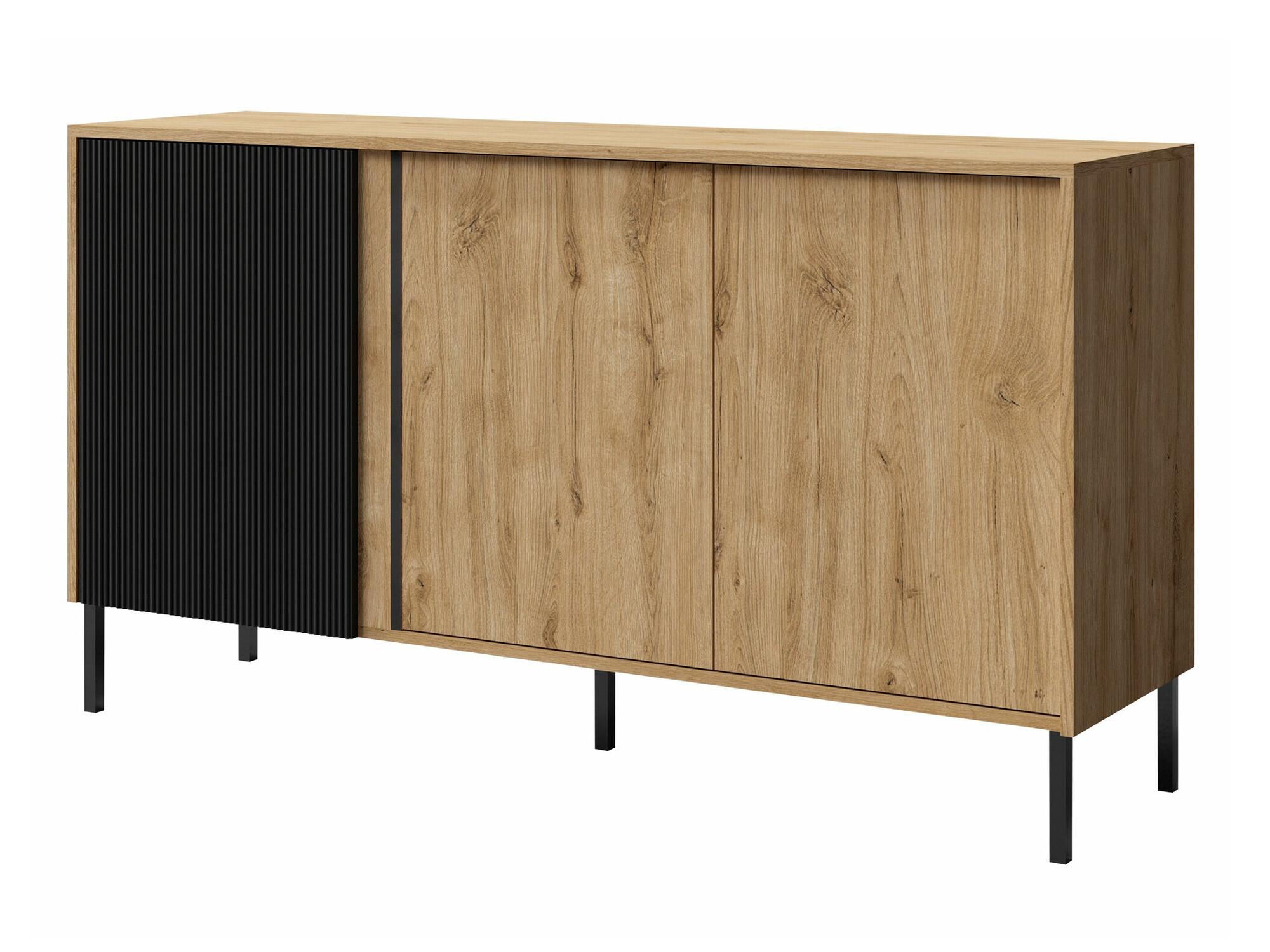 Dressoir Lumiri 101 (Eiken + Zwart)