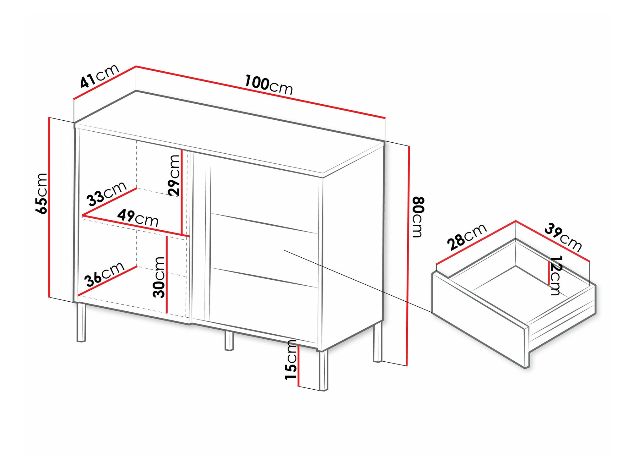 Ladekast Lumiri 104 (Wit)