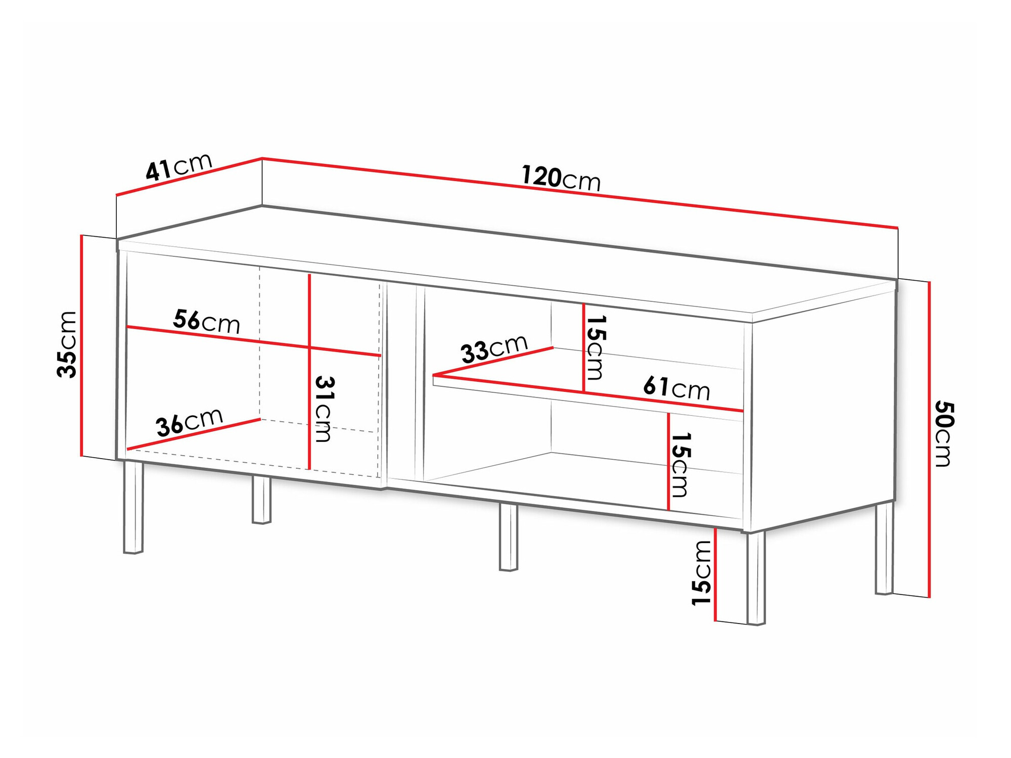 TV-meubel Lumiri 106 (Wit)