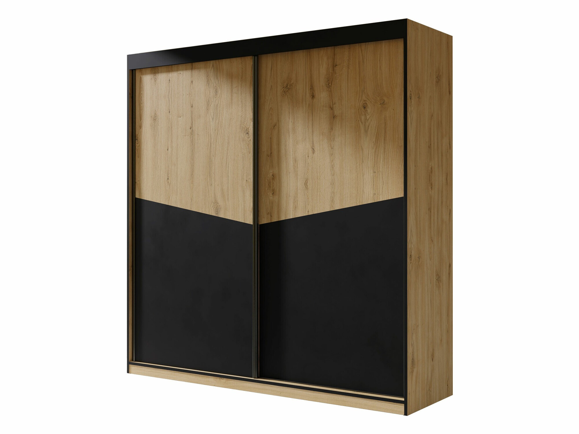 Kledingkast Tenreme 100 (Eiken + Zwart)