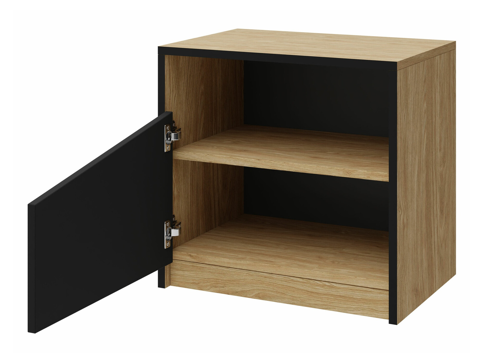 Nachtkastje Tenreme 105 (Eiken + Zwart)