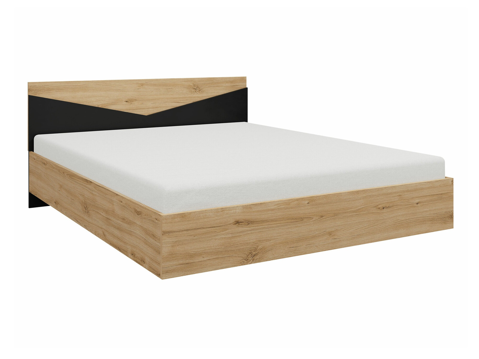 Bed Tenreme 107 (Eiken + Zwart)