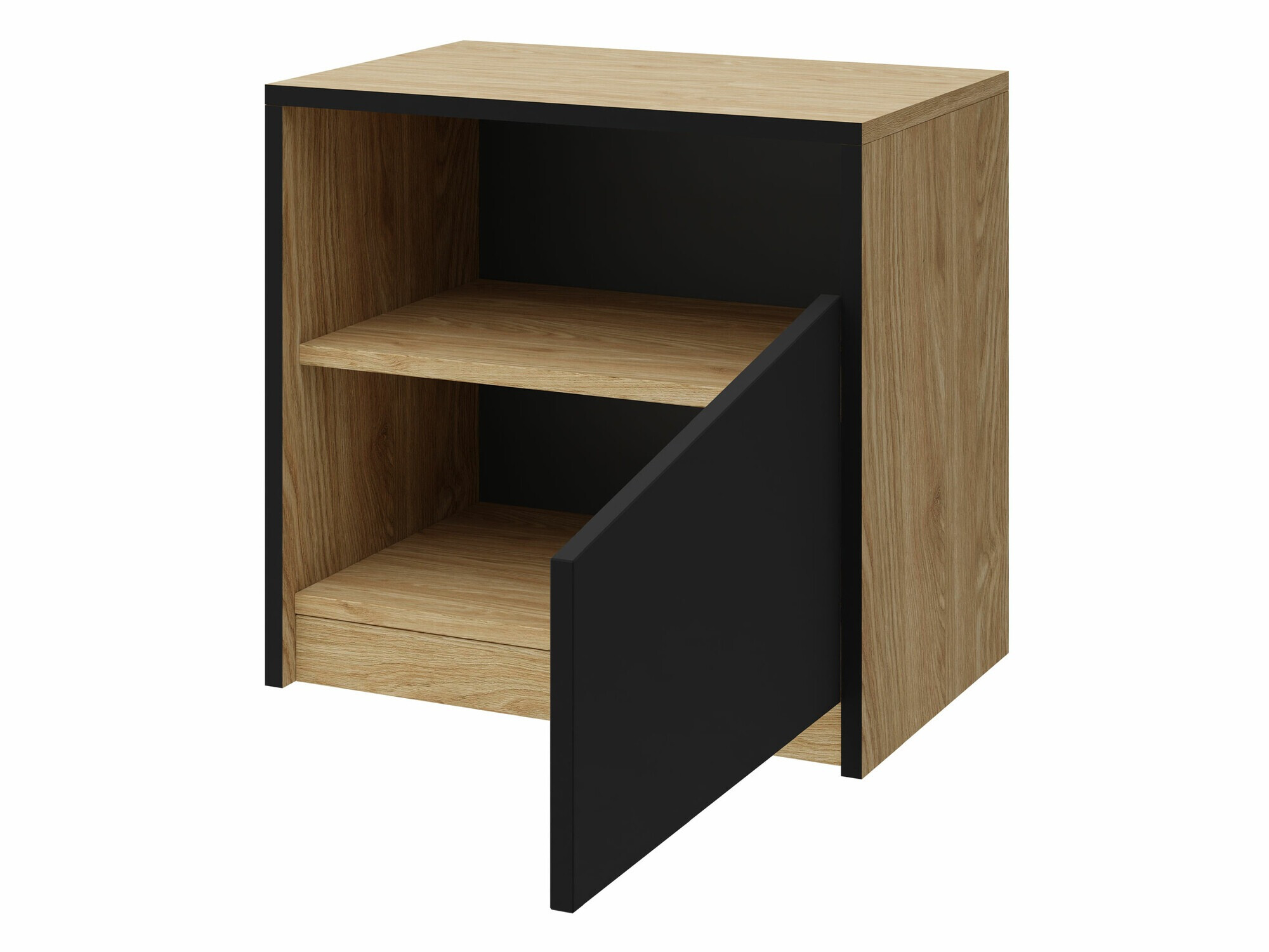 Nachtkastje Tenreme 106 (Eiken + Zwart)