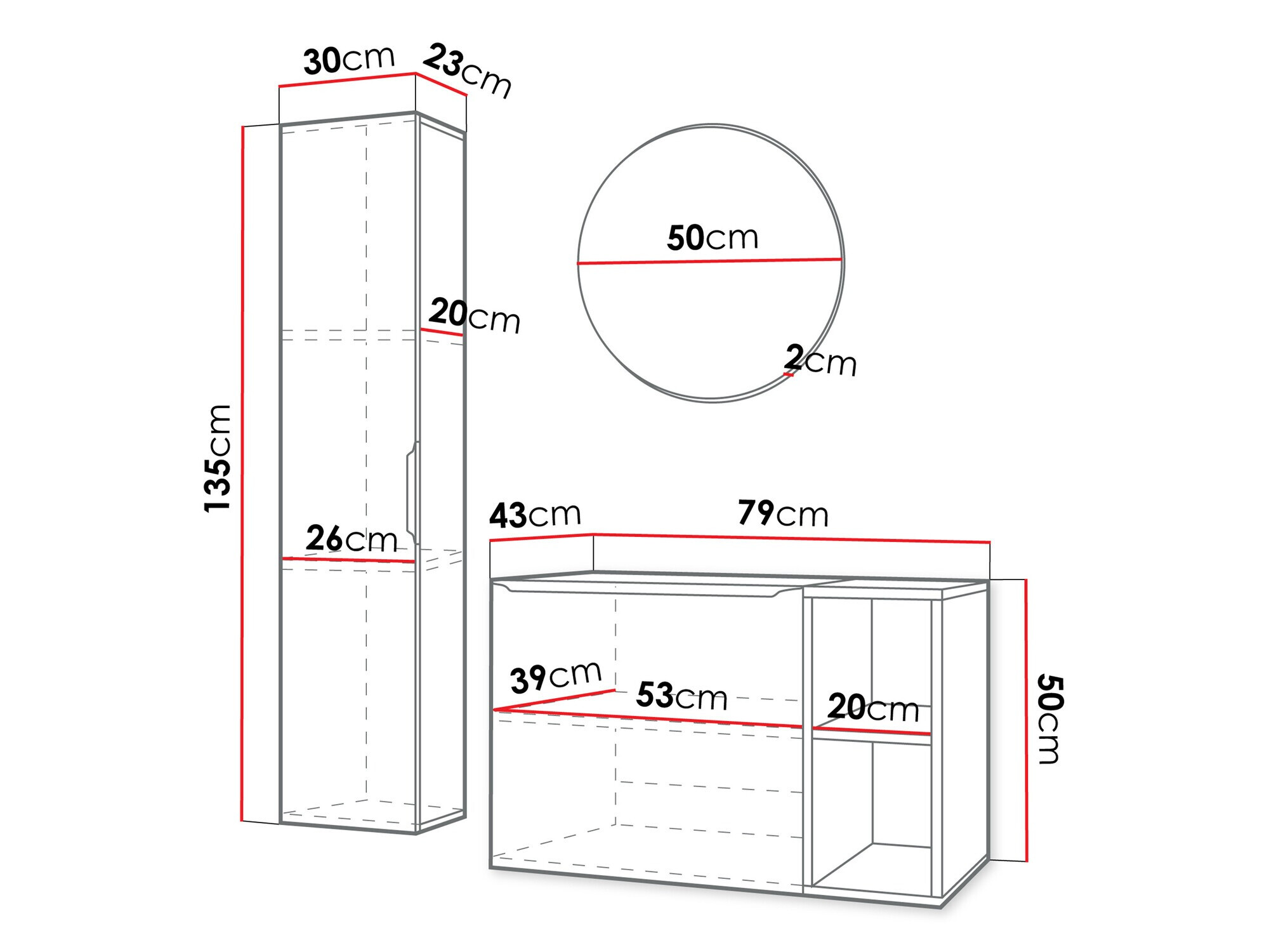 Badkamerset Comfivo 406 (Wit + Gouden)
