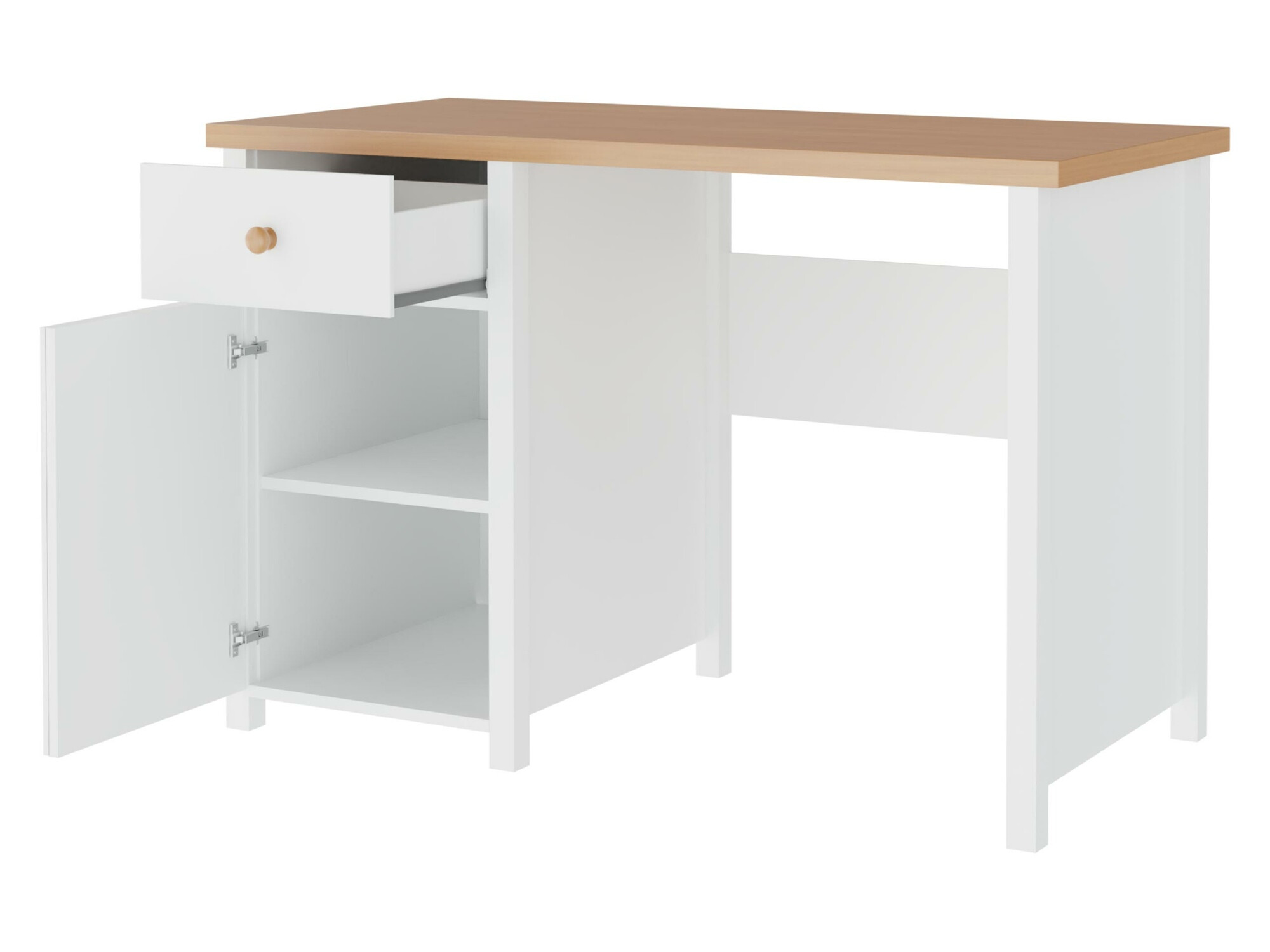 Bureau Romelbo 139 (Wit + Eiken)