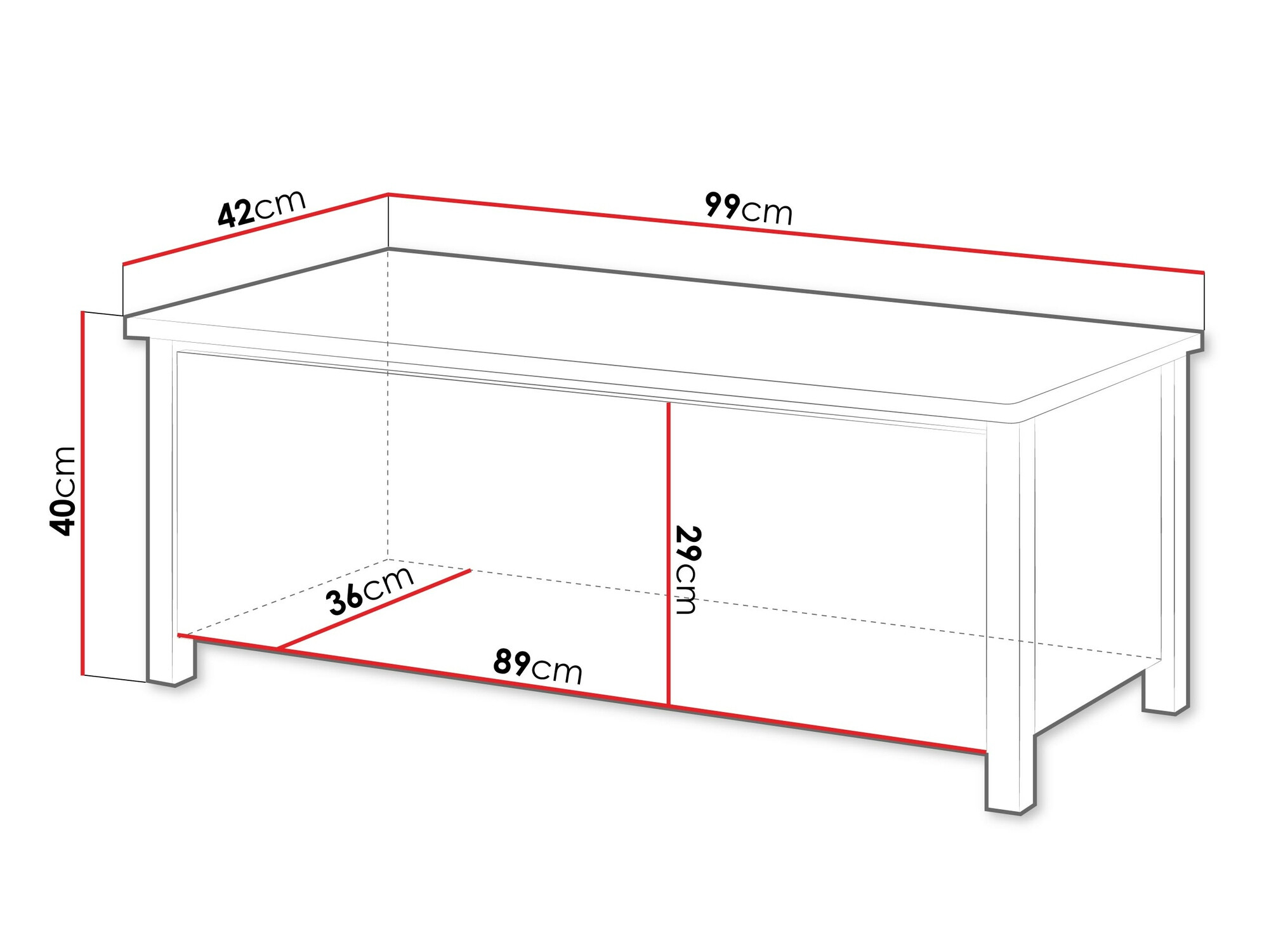 Opbergdoos Romelbo 143 (Wit + Eiken)