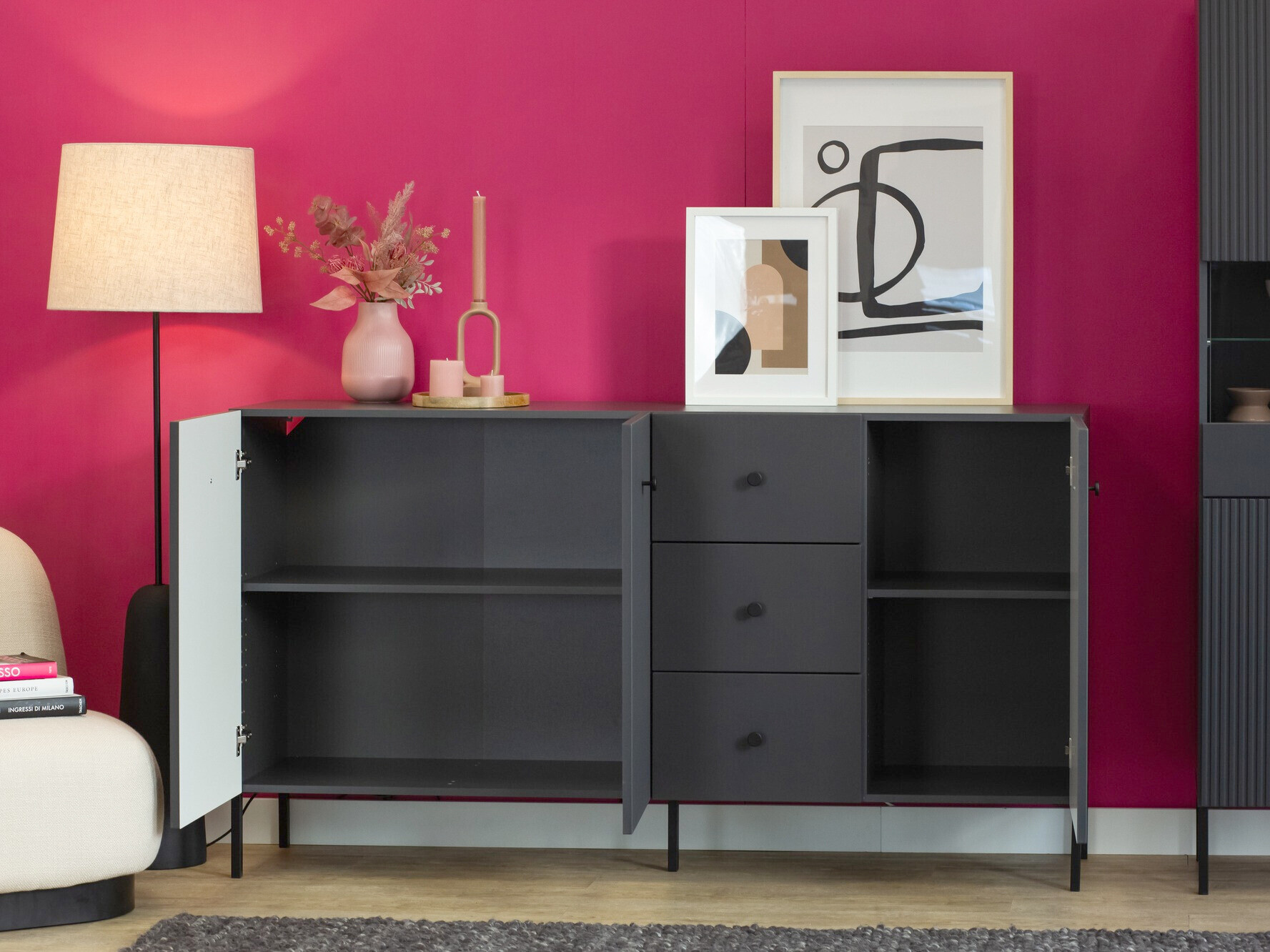 Ladekast Etliva 102 (Antraciet)