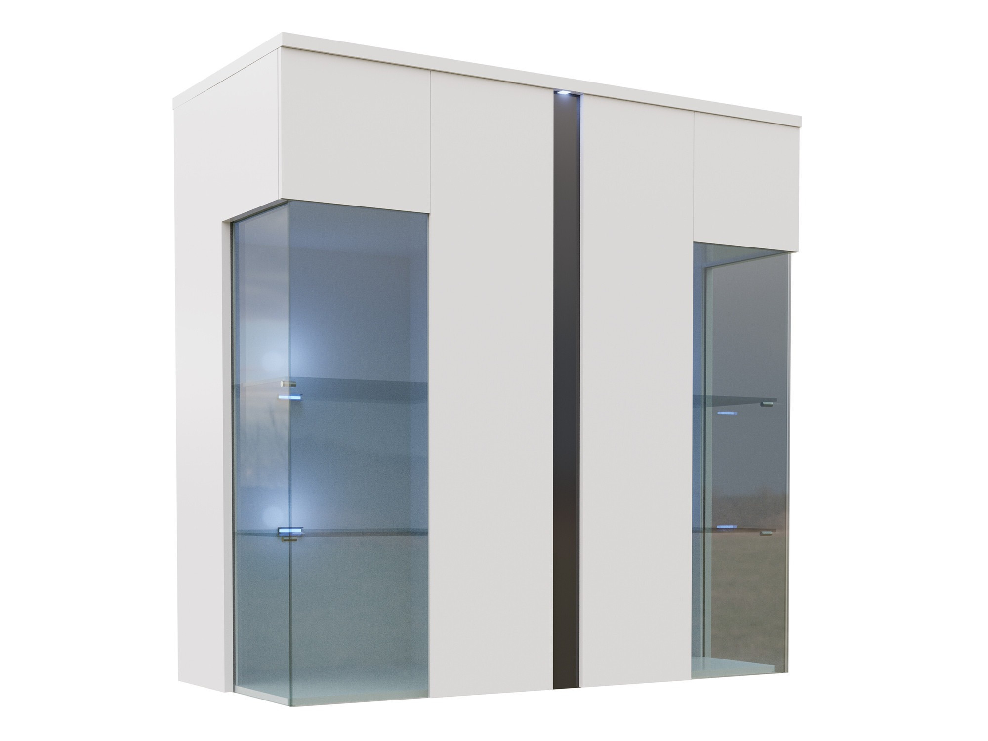 Dressoir Livseri 104 (Wit + Glanzend wit + Glanzend zwart)