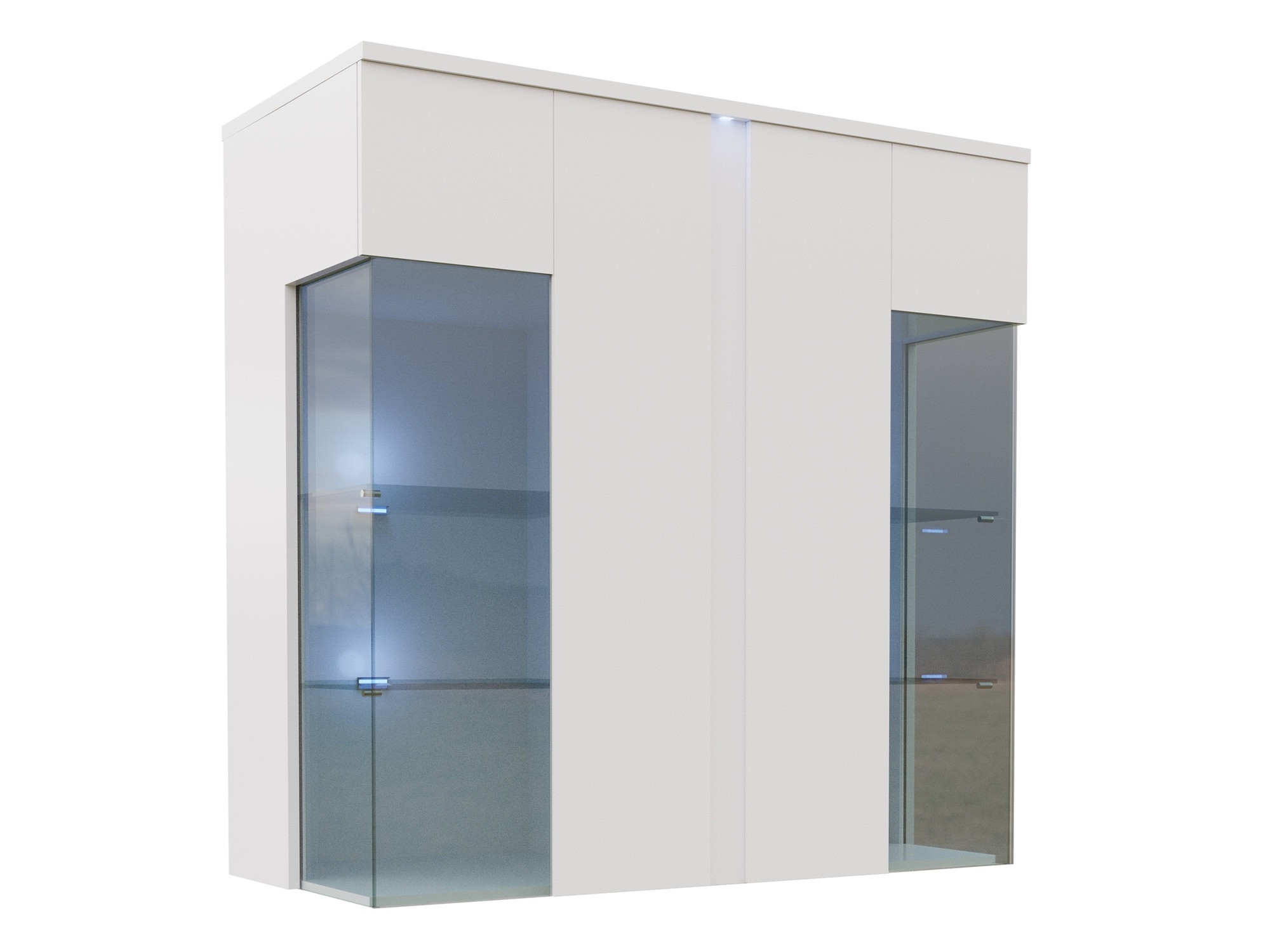 Dressoir Livseri 104 (Wit + Glanzend wit)