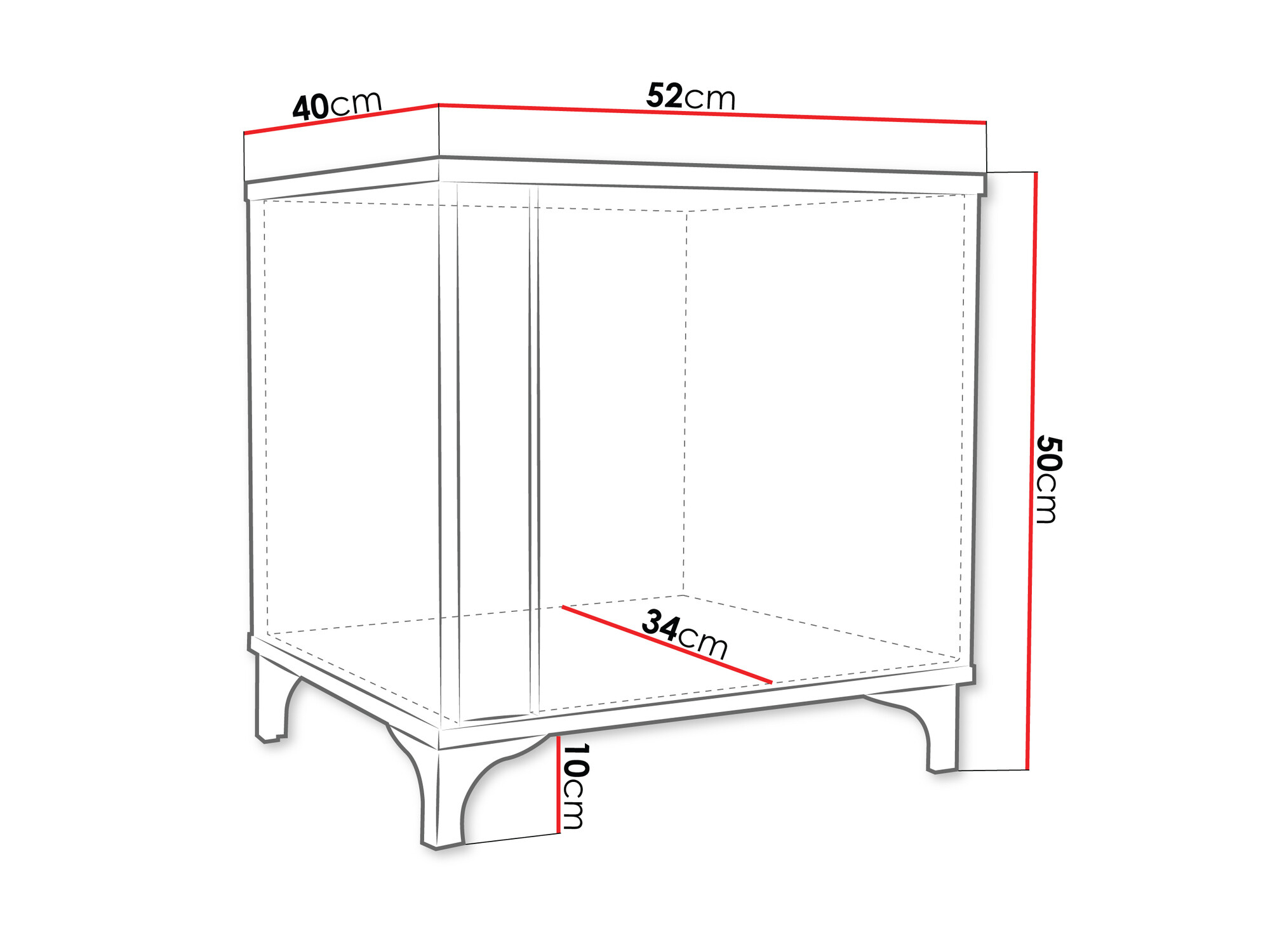 Nachtkastje Livseri 111 (Wit + Glanzend wit + Licht hout)