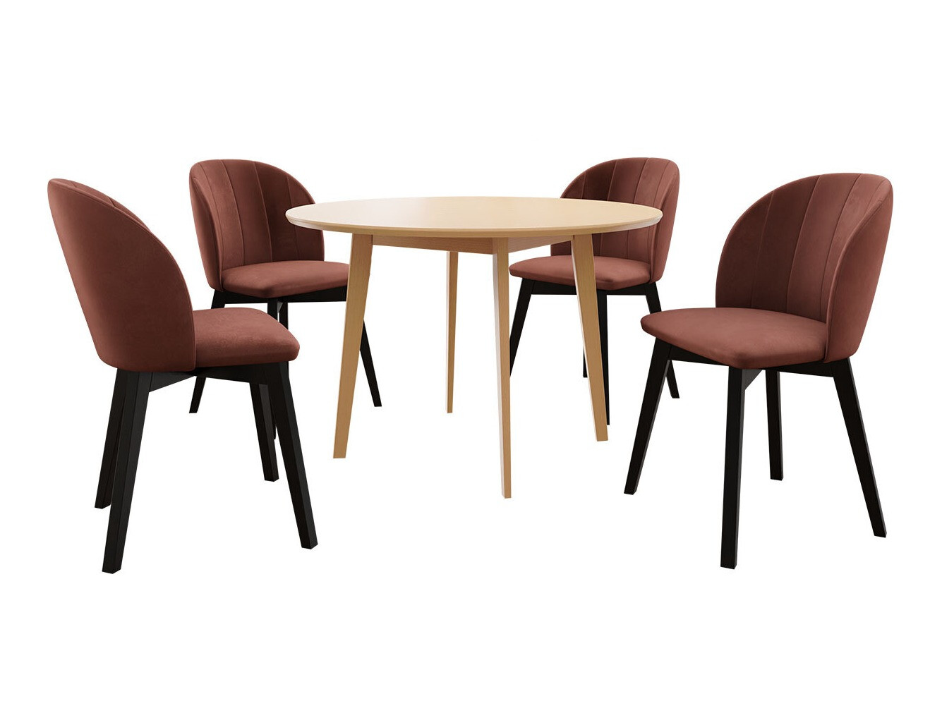 Eetkamerset Racine 136 (Bruin)