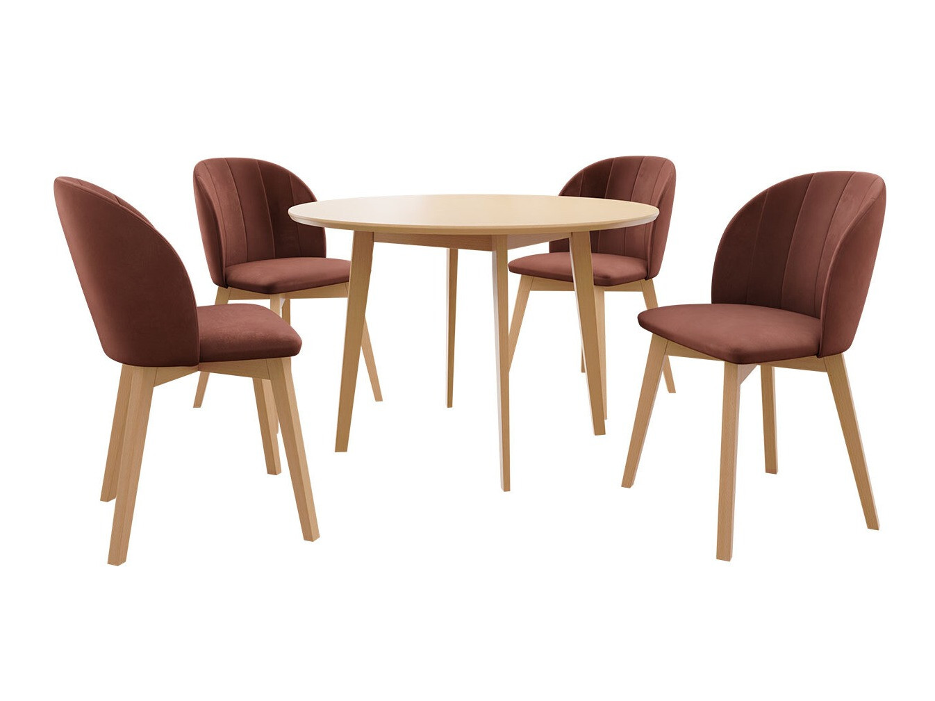 Eetkamerset Racine 136 (Bruin)