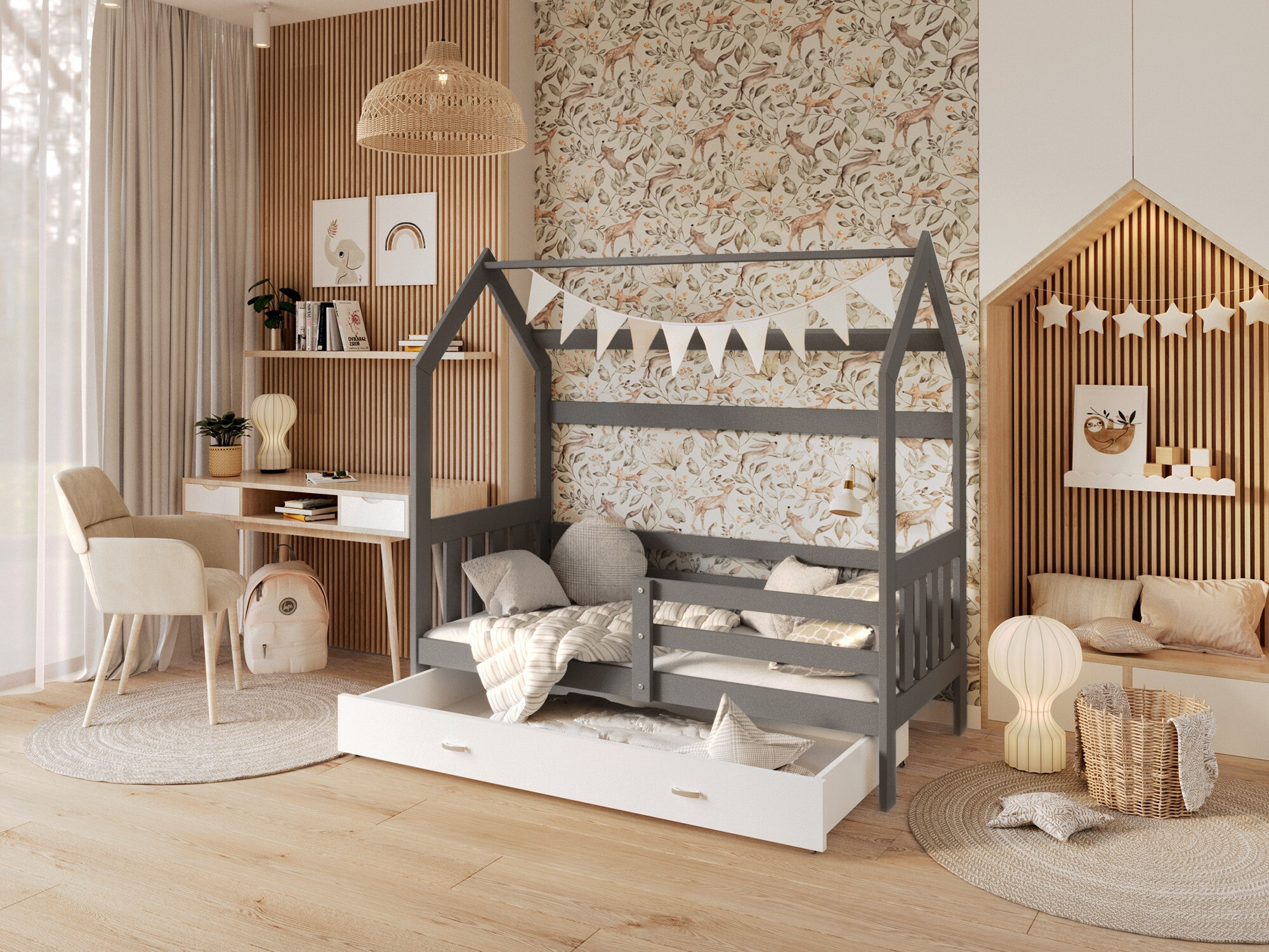 Bed Aurora 122 (Grijs)