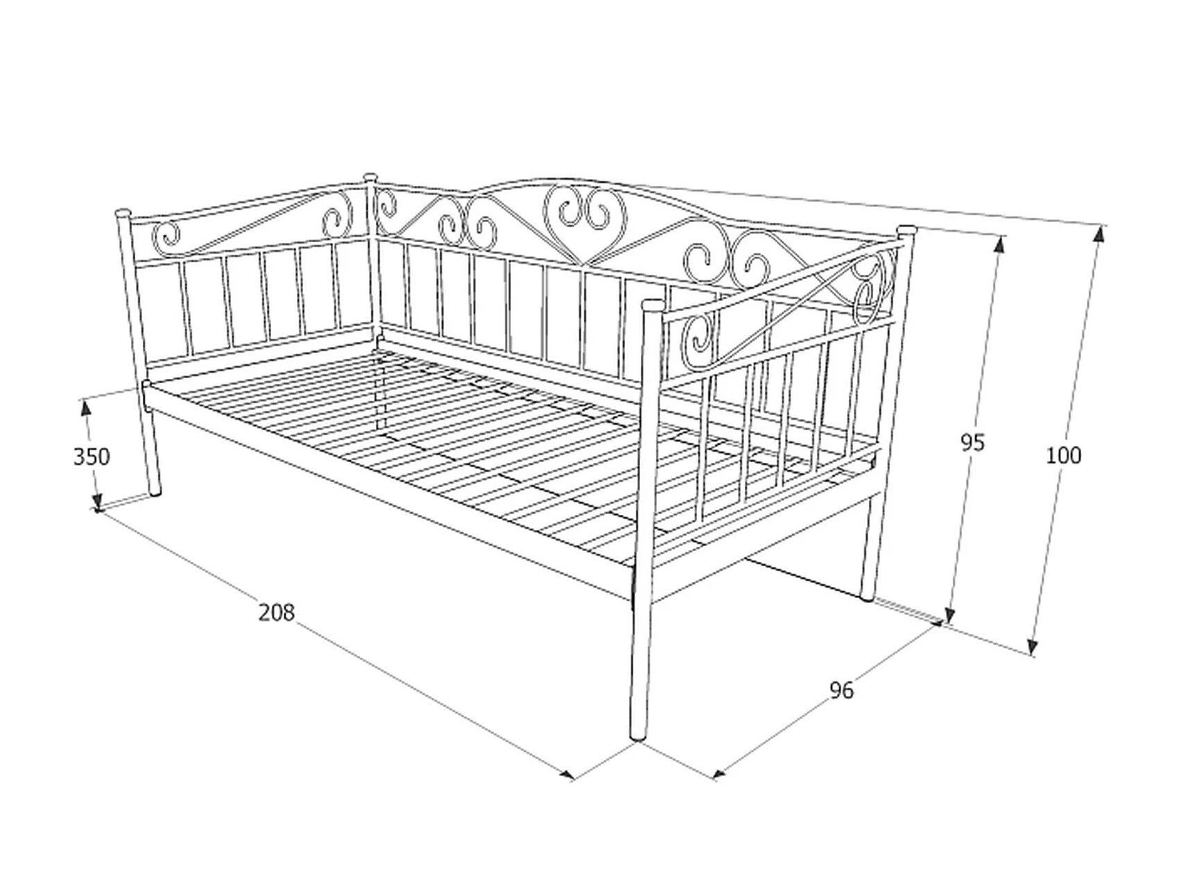 Bed Detroit 655 (Wit)