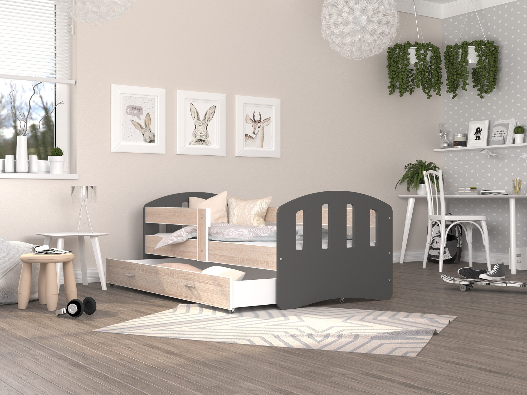 Bed Aurora 133 (Grijs)