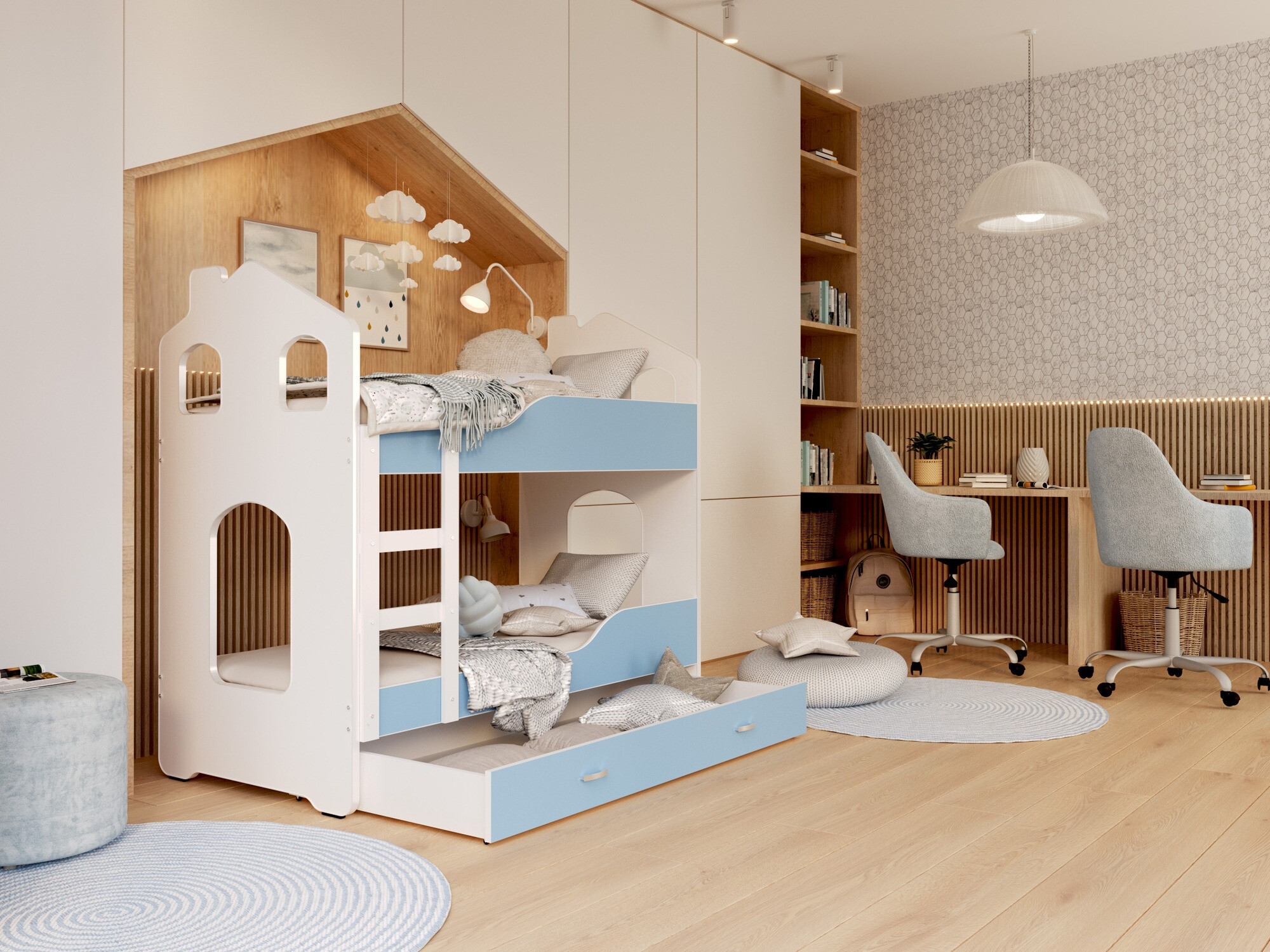 Stapelbed Aurora 114 (Blauw)