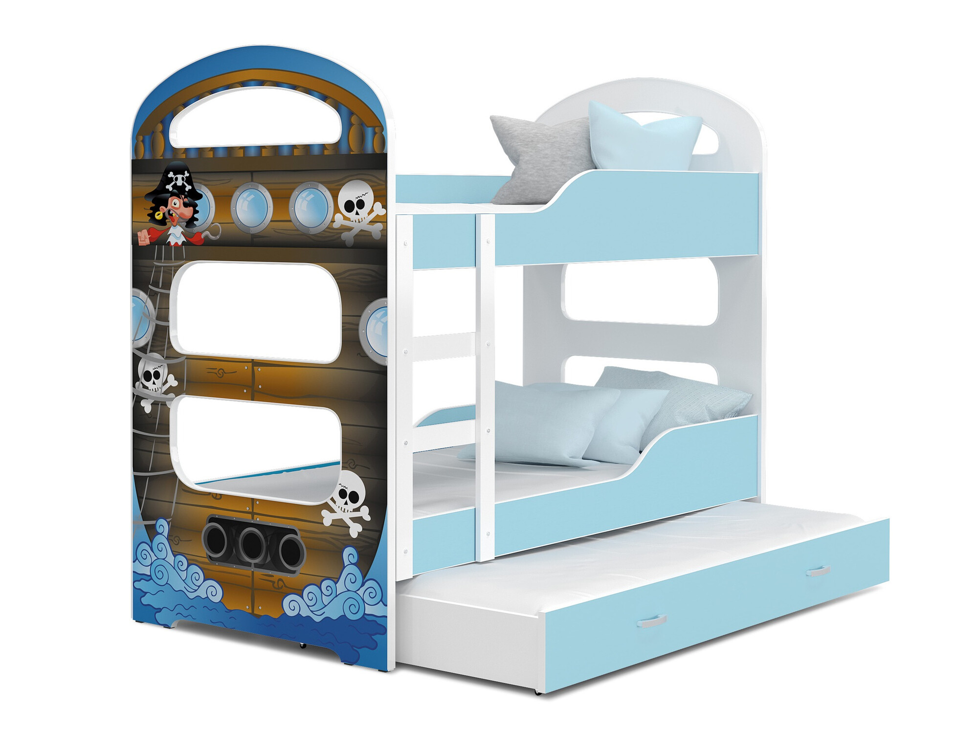 Stapelbed Aurora 116 (Wit + Blauw)