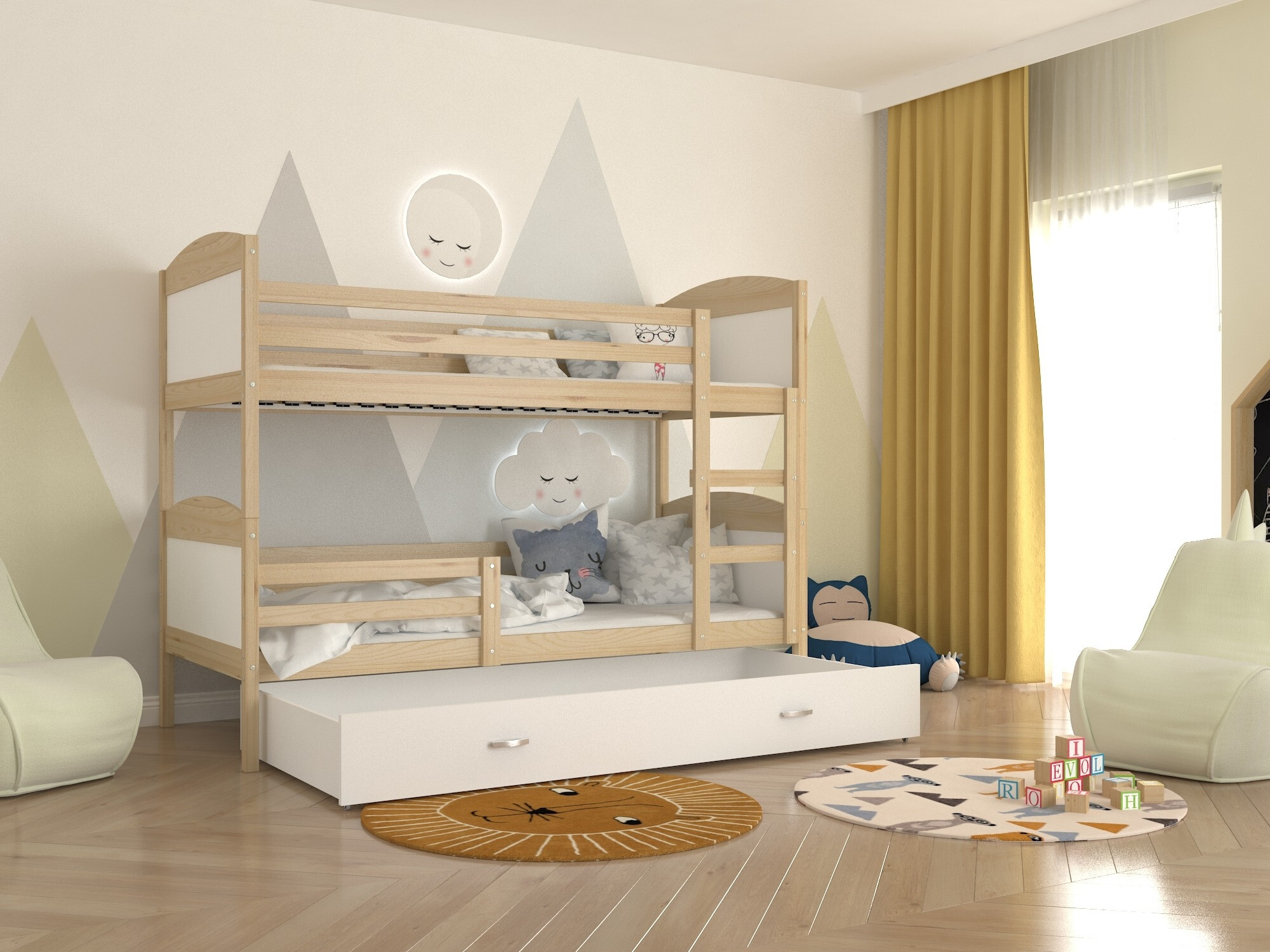 Stapelbed Aurora 101 (Grenen)