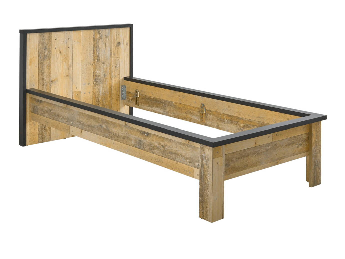 Slaapkamerset Cirtale 128 (Verouderd hout + Antraciet)