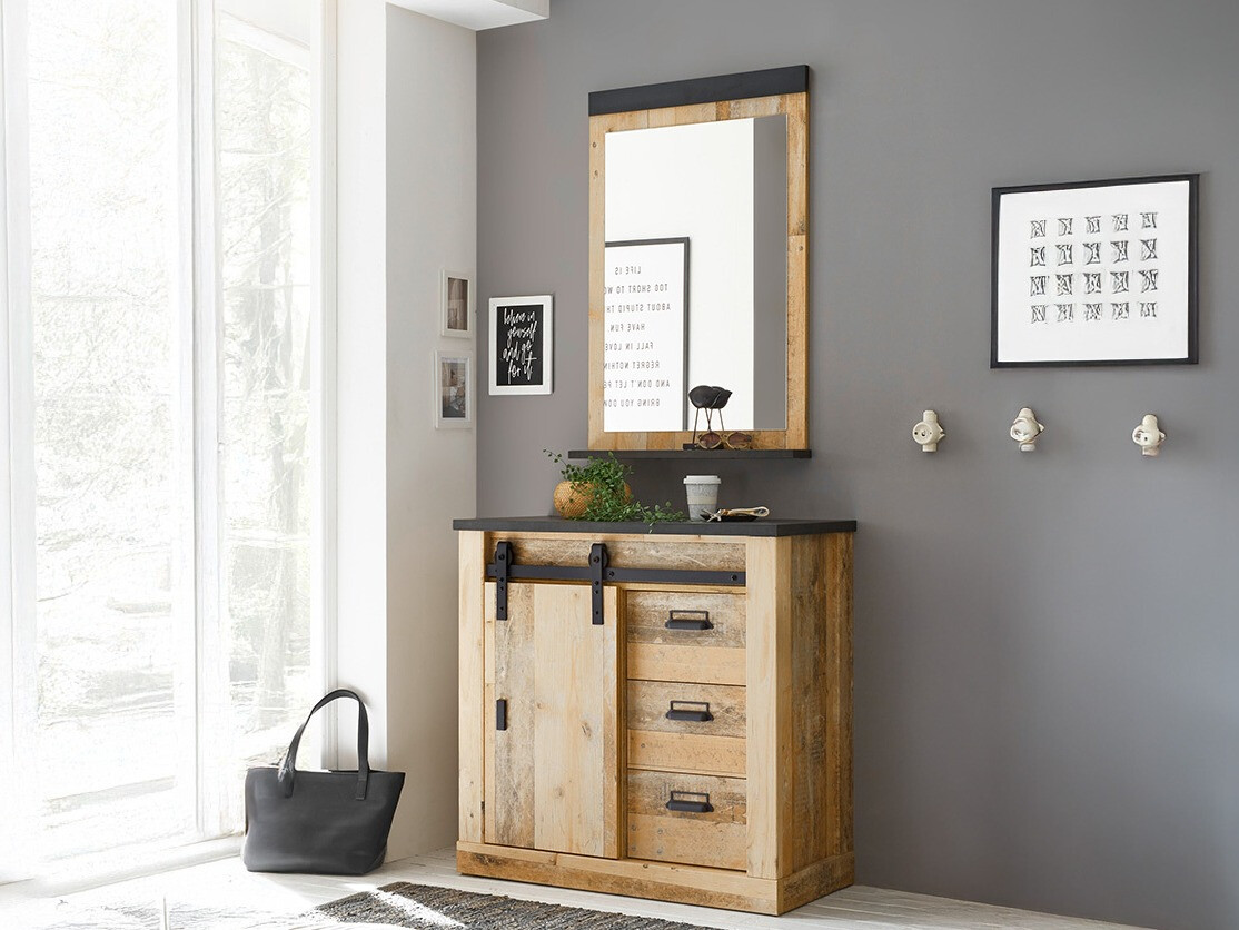 Gangmeubelset Cirtale 129 (Verouderd hout + Antraciet)