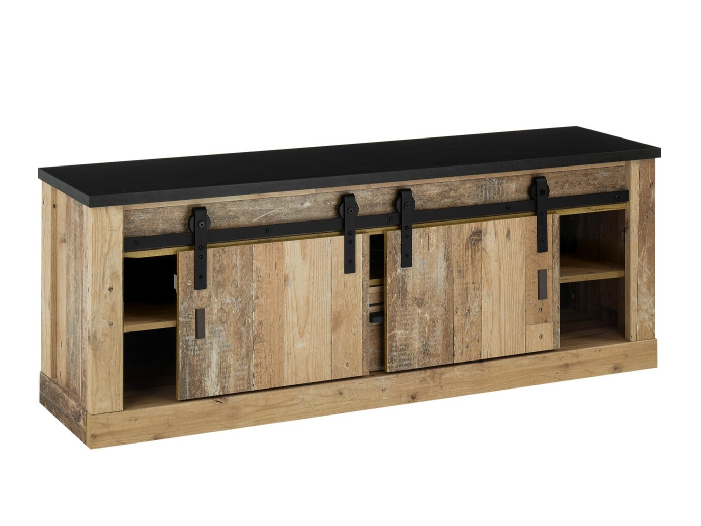 Woonkamerset Cirtale 131 (Verouderd hout + Antraciet)