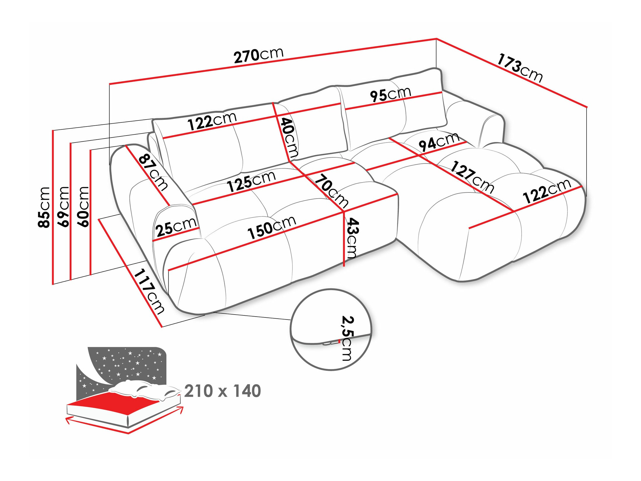 Hoekbank TrendyNest 109 (Now Or Never 03)