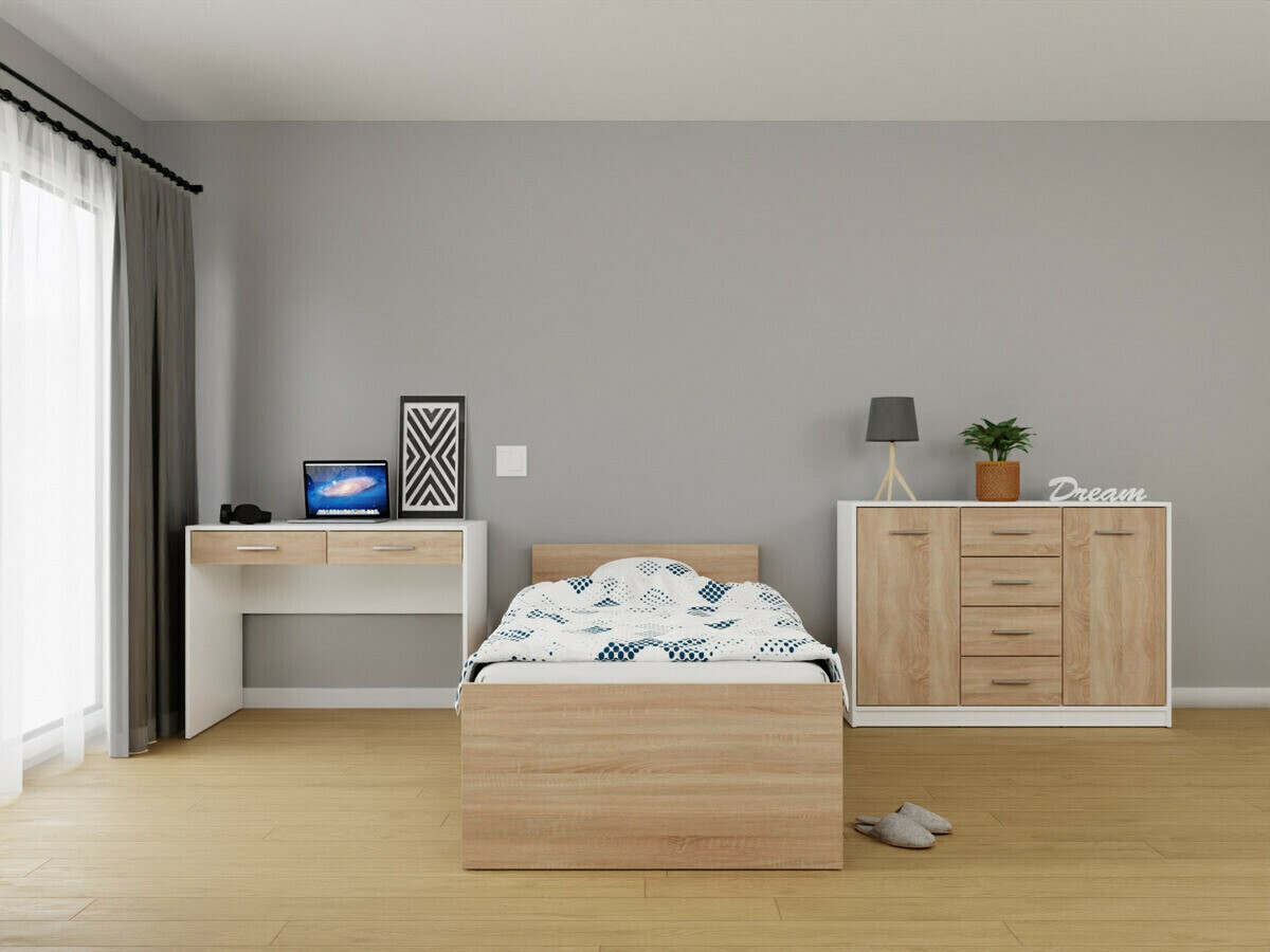 Bureau Novsore 109 (Wit + Sonoma eik)